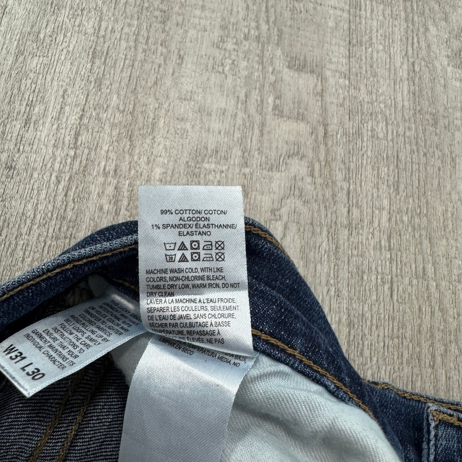 Lucky Brand Lucky Brand 121 Slim Straight Jeans 31x30 (Fits 31x24) Blue Size US 31 - 6 Thumbnail