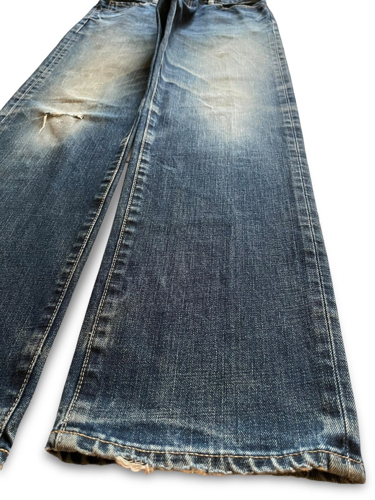Japanese Brand × Uniqlo SALES🔥Vintage Uniqlo Mud Wash Distressed Loose Jeans Size US 32 / EU 48 - 7 Thumbnail