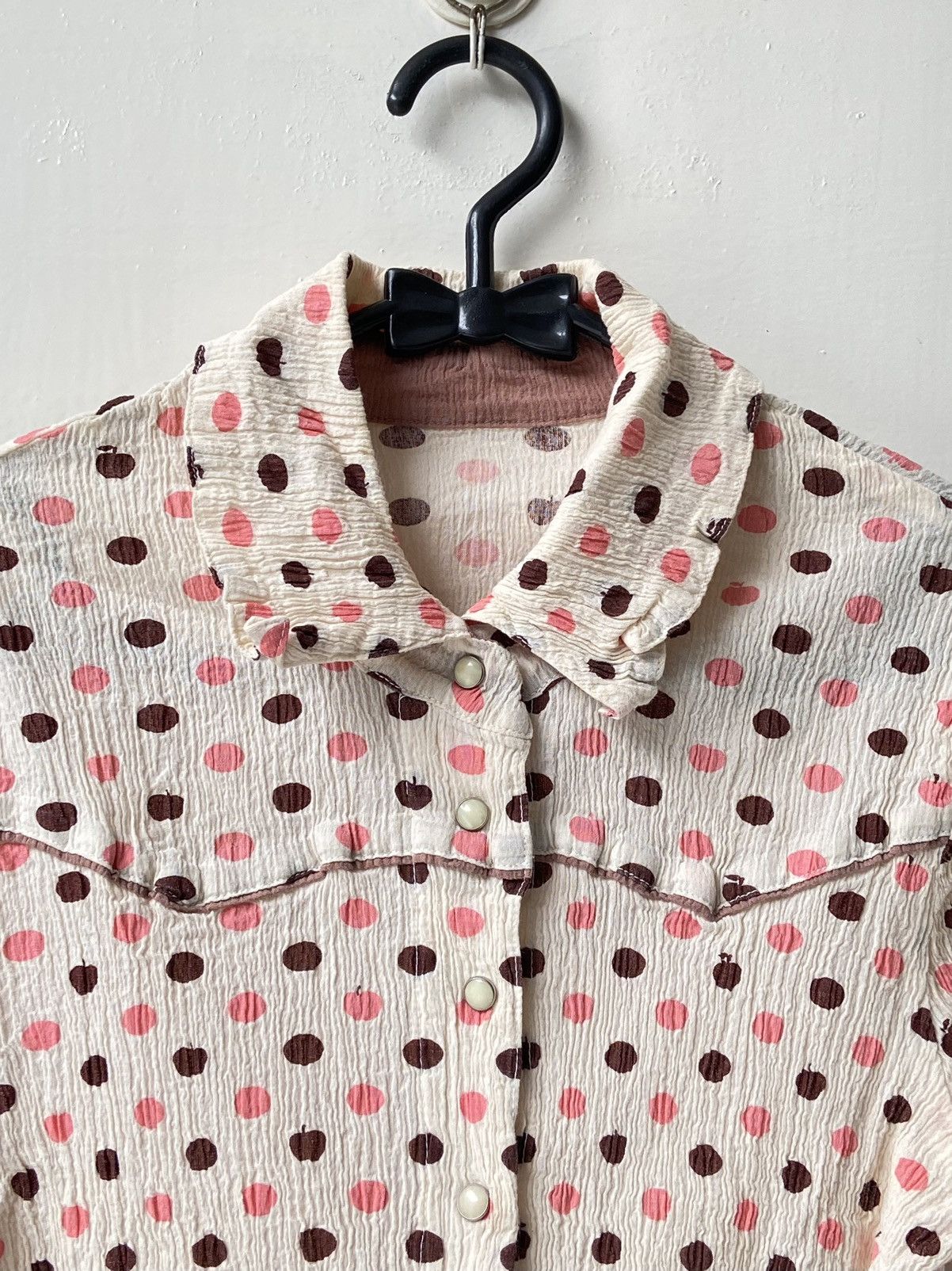 Issey Miyake × Tsumori Chisato TSUMORI CHISATO Polkadot Wrinkle Shirt Size XXS / US 00 / IT 34 - 16 Thumbnail