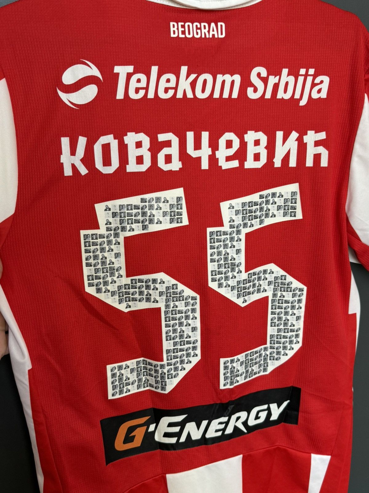 Puma Red Star Belgrad 15/16 Match Worn Kovacevic Football Jersey Size US M / EU 48-50 / 2 - 3 Thumbnail