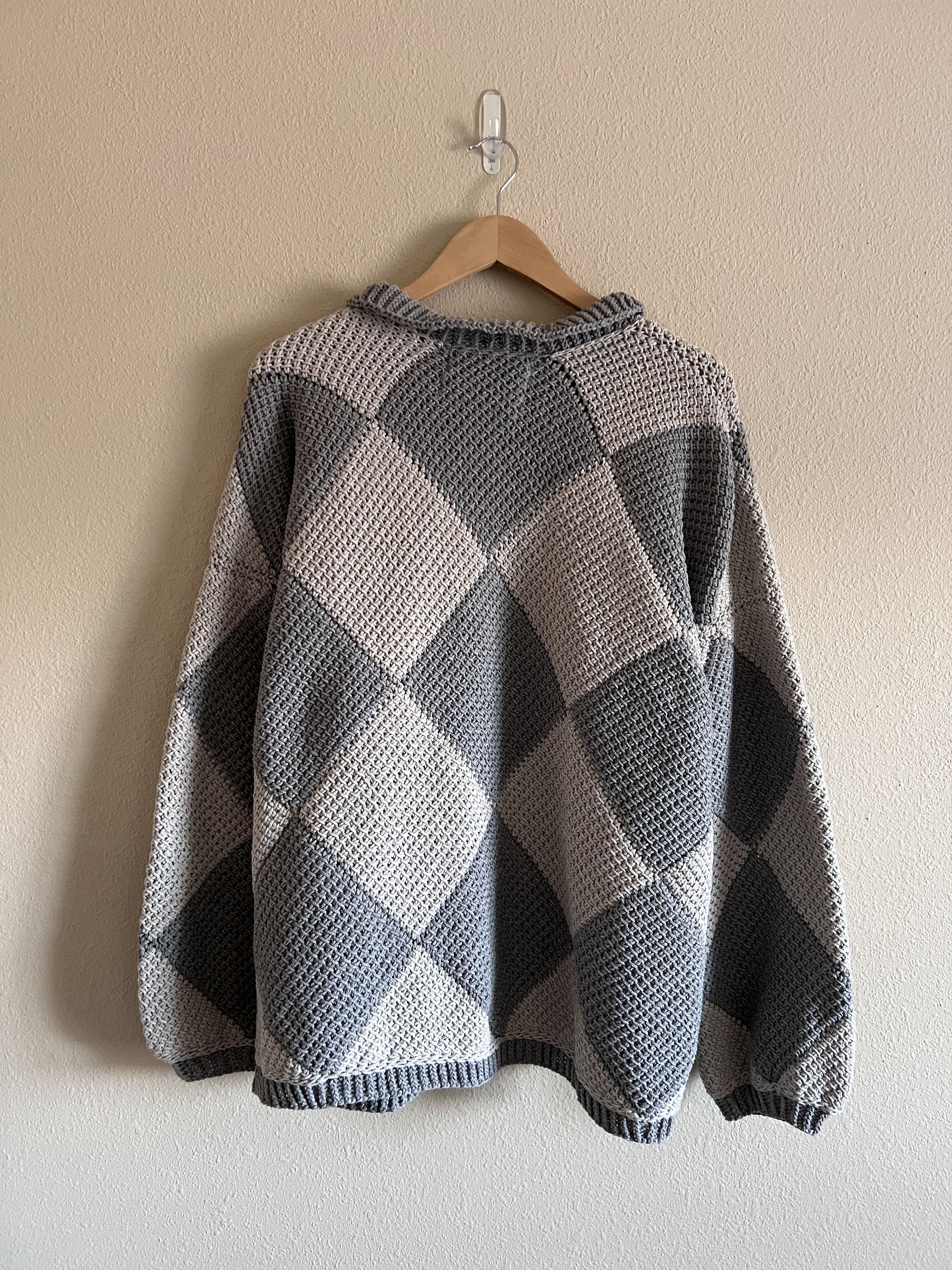 Adish Adish Iota Hand Knitted Collared Sweater in Gray Size US L / EU 52-54 / 3 - 4 Thumbnail