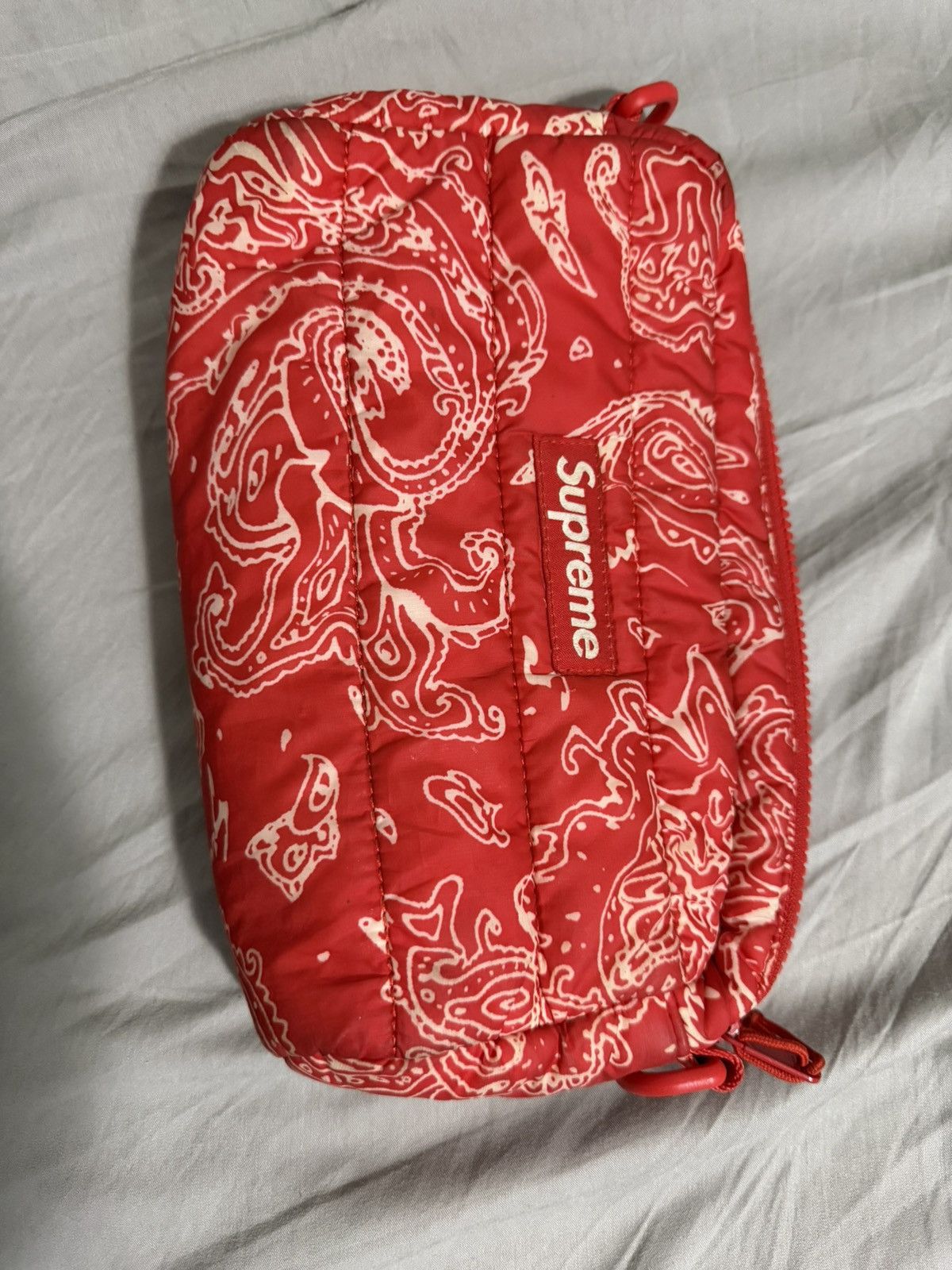 Supreme Supreme Puffer Side Bag Blue Paisley FW22 Waterproof | Grailed