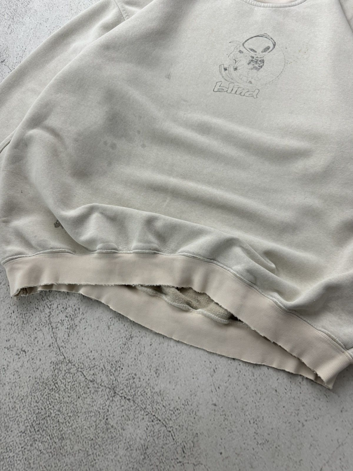 Stussy × Vintage Blind Vintage True Faded Trashed Sweatshirt Size US XL / EU 56 / 4 - 5 Thumbnail