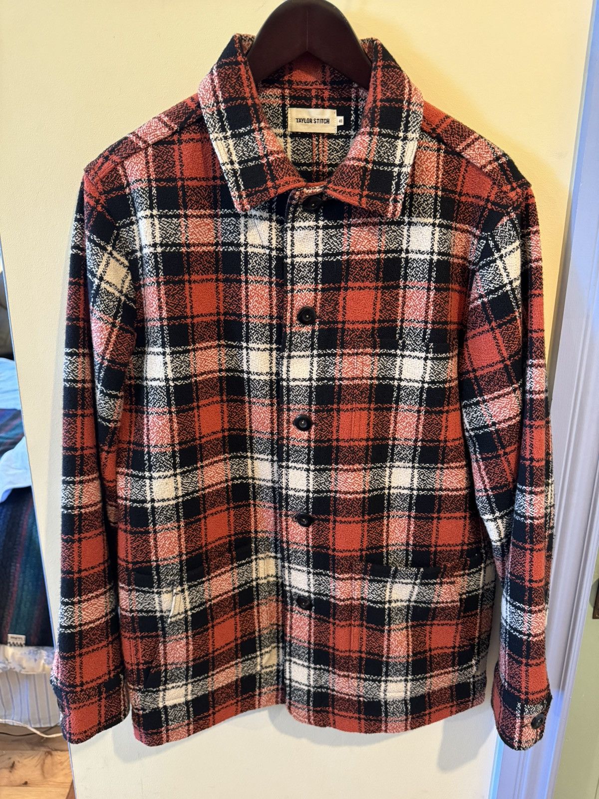 Taylor Stitch Taylor Stitch - Ojai Jacket in Garnet Plaid Wool - Size 40 Size US M / EU 48-50 / 2 - 1 Thumbnail