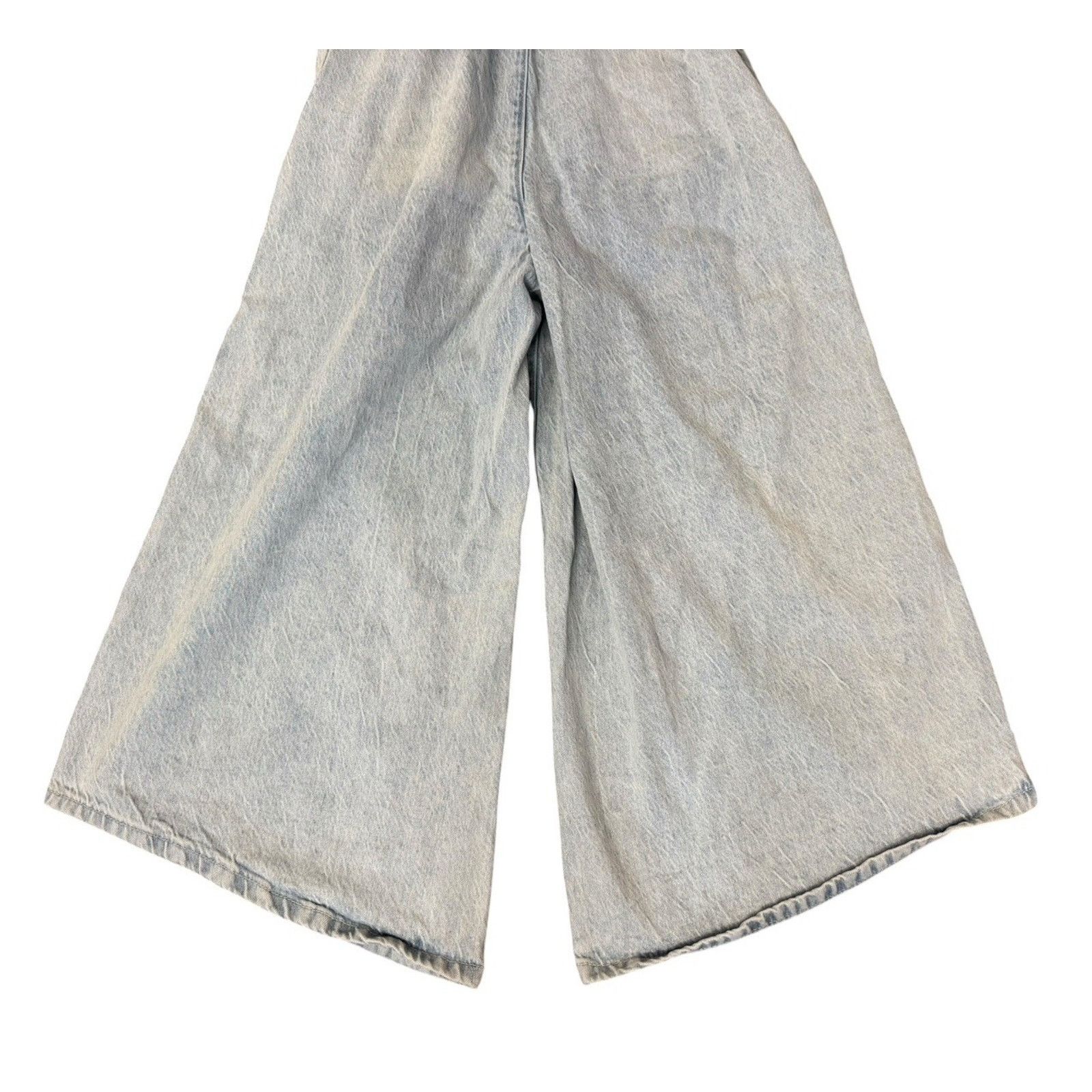Free People FREE PEOPLE Alora Denim Wide Leg Culotte Tieback Jumpsuit XS Size 26" / US 2 / IT 38 - 7 Thumbnail