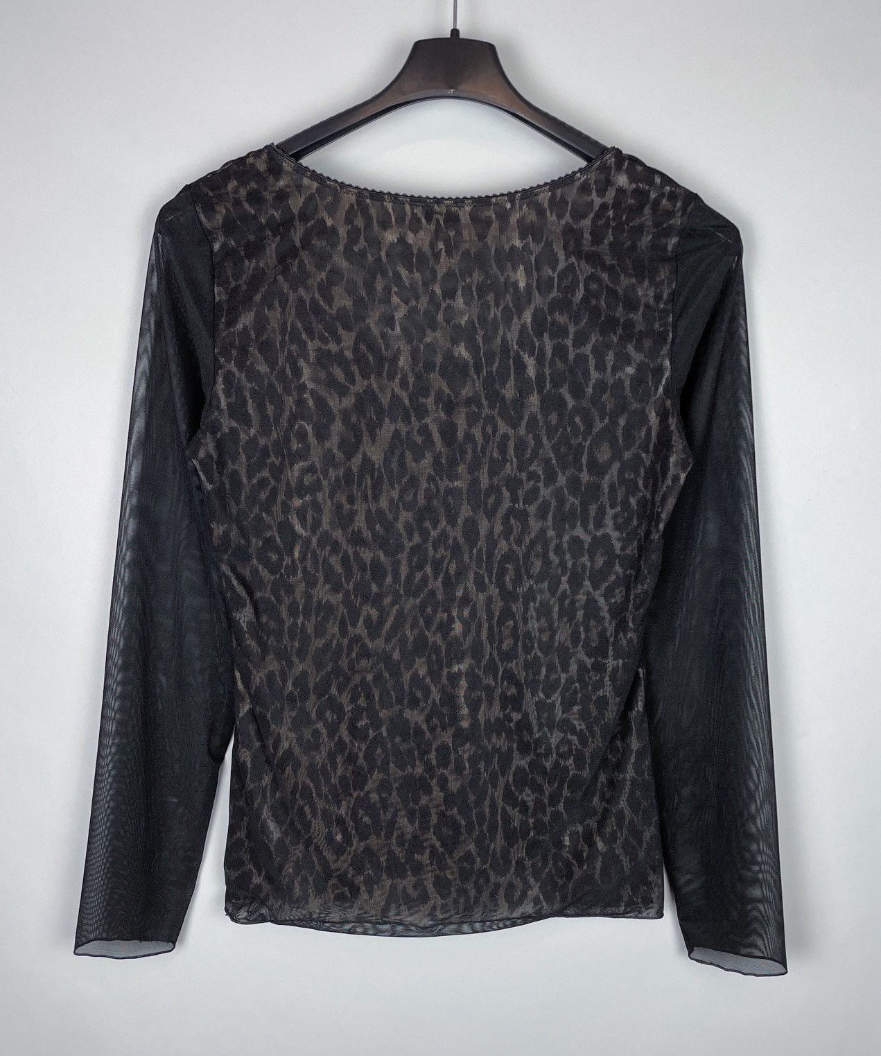 Dolce & Gabbana Women’s Dolce & Gabbana Underwear Mesh Leopard Blouse Size M Size M / US 6-8 / IT 42-44 - 2 Thumbnail