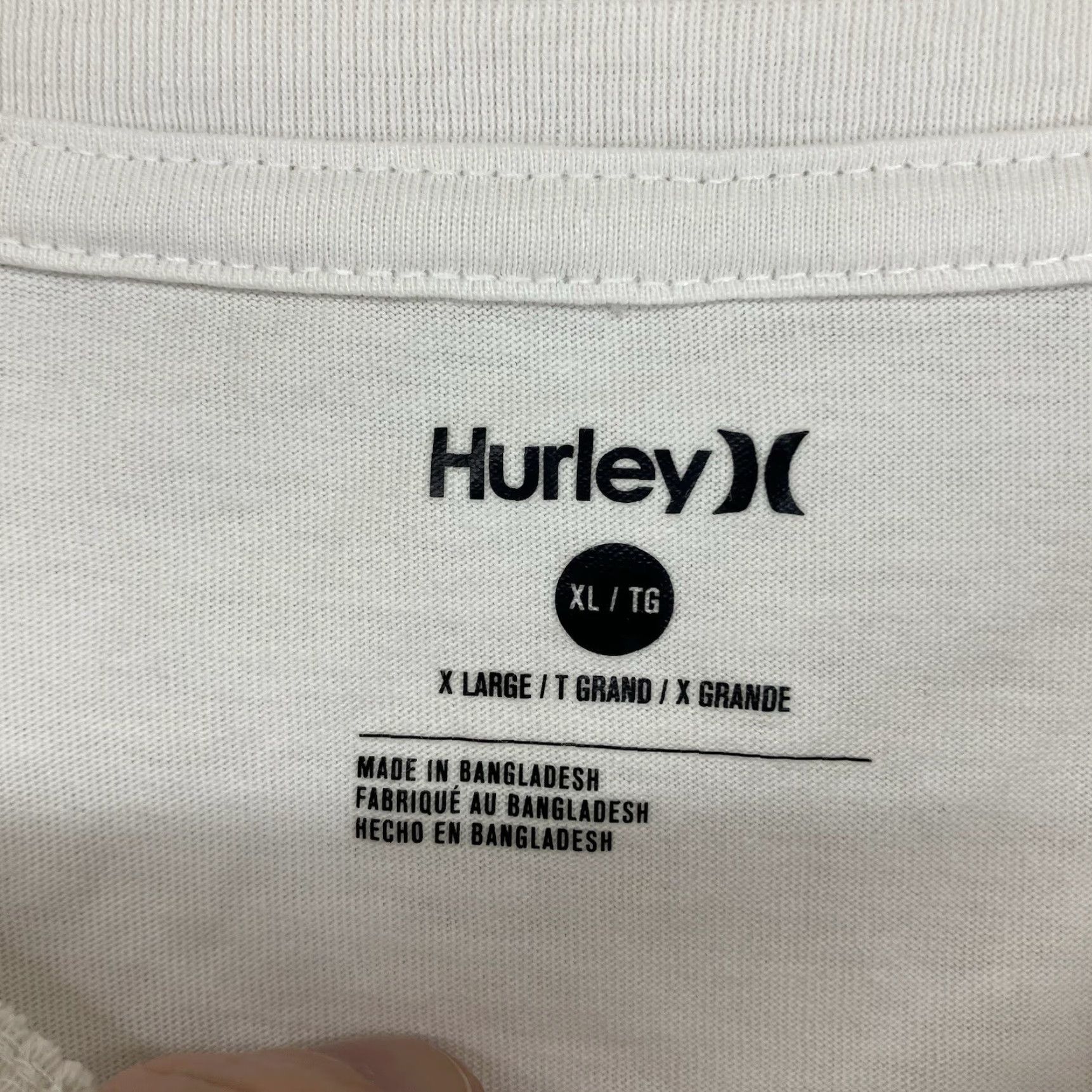 Hurley Hurley Shirt Mens XL White T Shirt Classic Front Graphic Size US XL / EU 56 / 4 - 4 Thumbnail