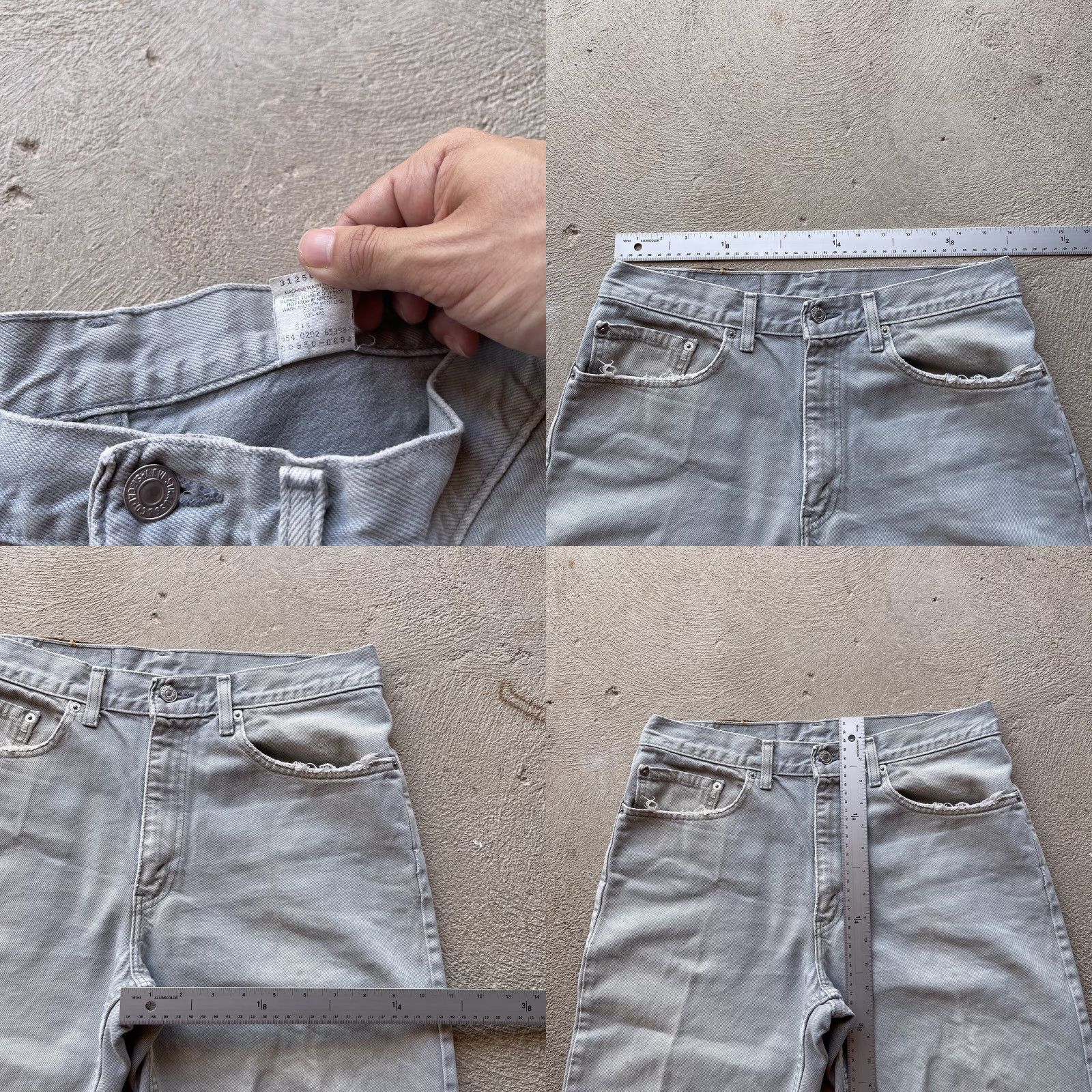 Levi's VINTAGE Levi's 550 Jeans Mens 32x32 Beige Wide-Leg Relaxed Fit Denim Pants 90s Y2K Size US 32 / EU 48 - 8 Thumbnail