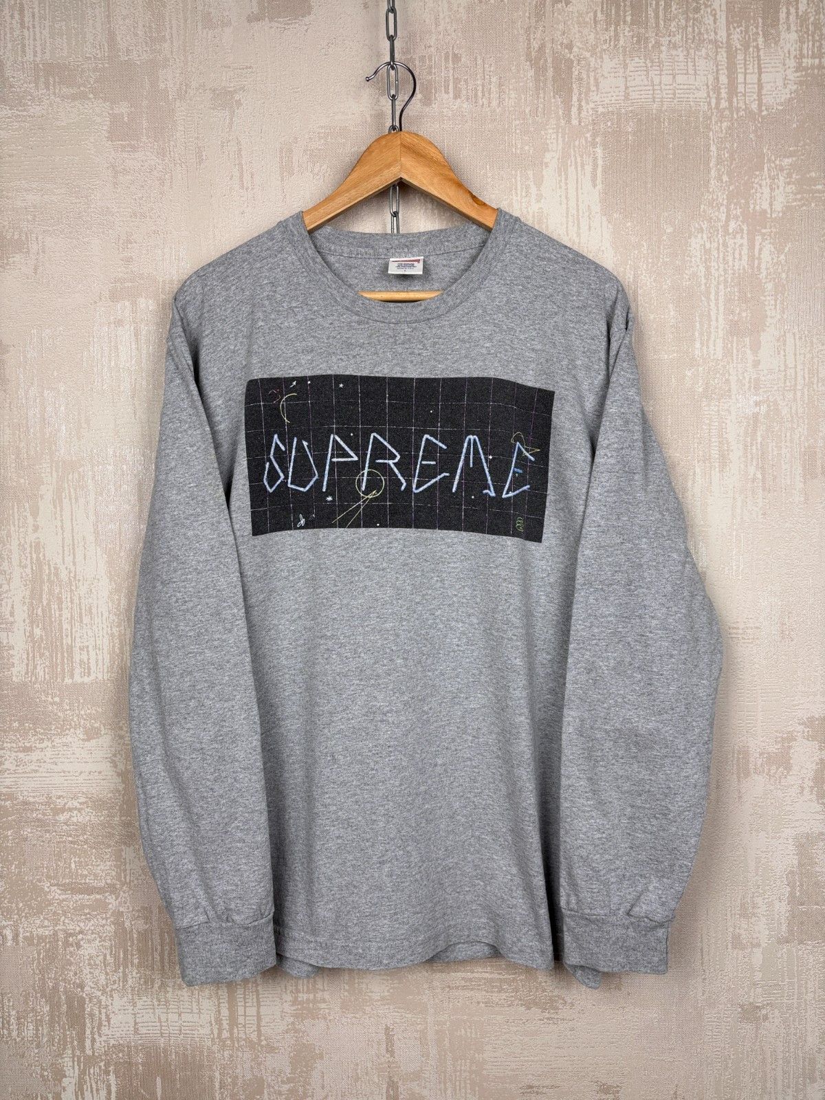 Supreme Supreme Blade Grid Box Logo Long Sleeve T-shirt Size US L / EU 52-54 / 3 - 9 Thumbnail