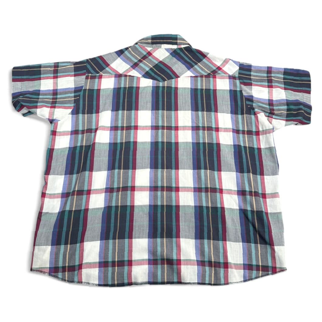 Wrangler VINTAGE Wrangler Western Shirt Adult 2XL Black Plaid 90s Shirt Mens 2XL Pearl Snap Collared Pocketed Button-Up Size US XXL / EU 58 / 5 - 5 Thumbnail