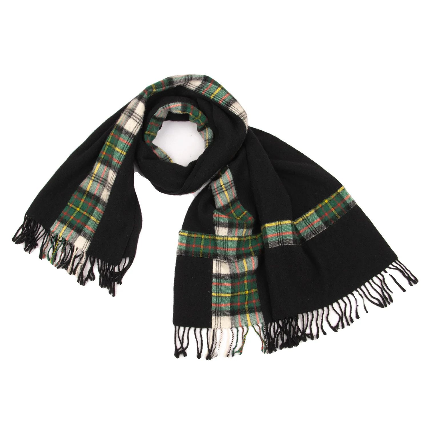 Yohji Yamamoto Wool Tartan Check Stole