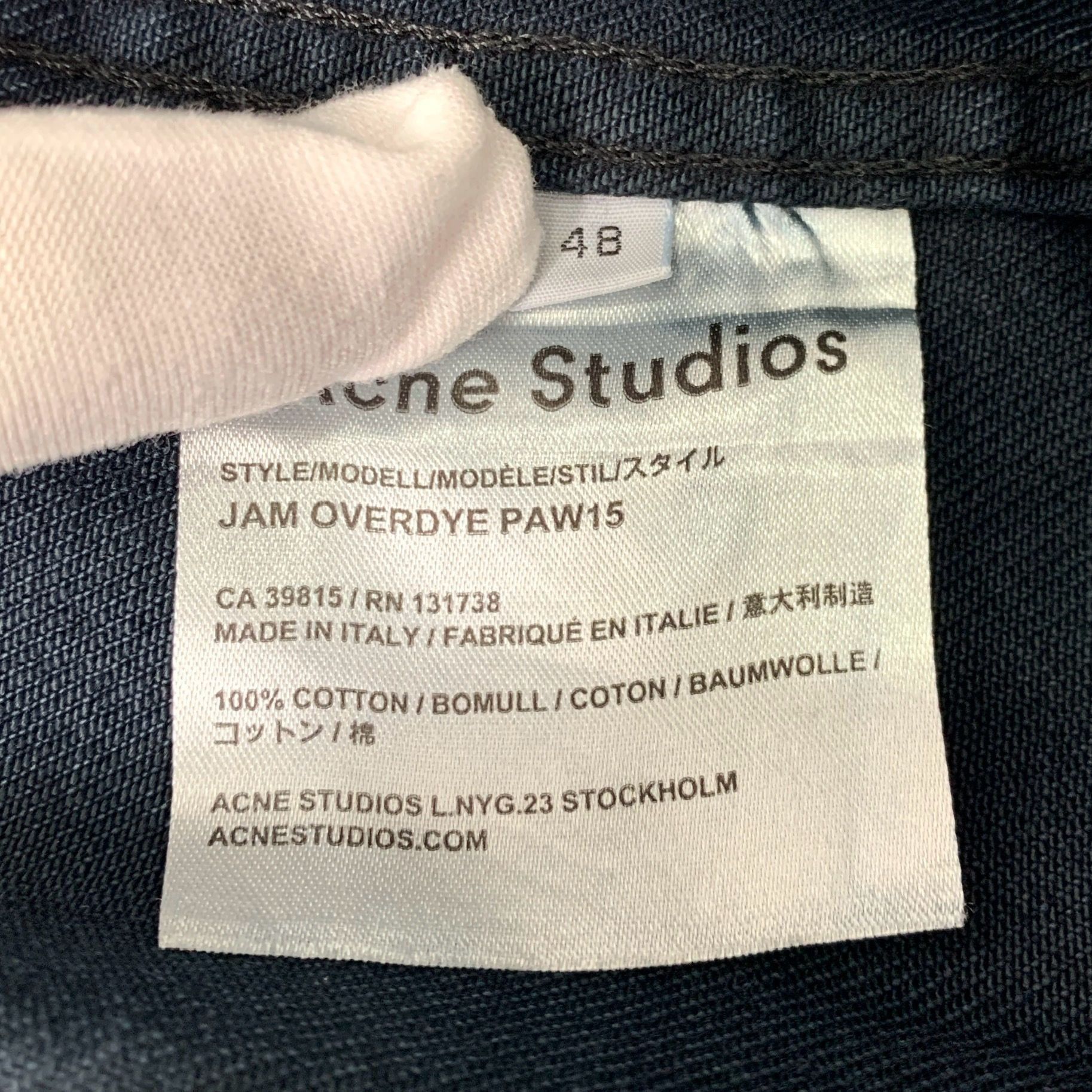 Acne Studios H11544 Acne Studios Mens Black Denim Jacket Size US M / EU 48-50 / 2 - 6 Thumbnail