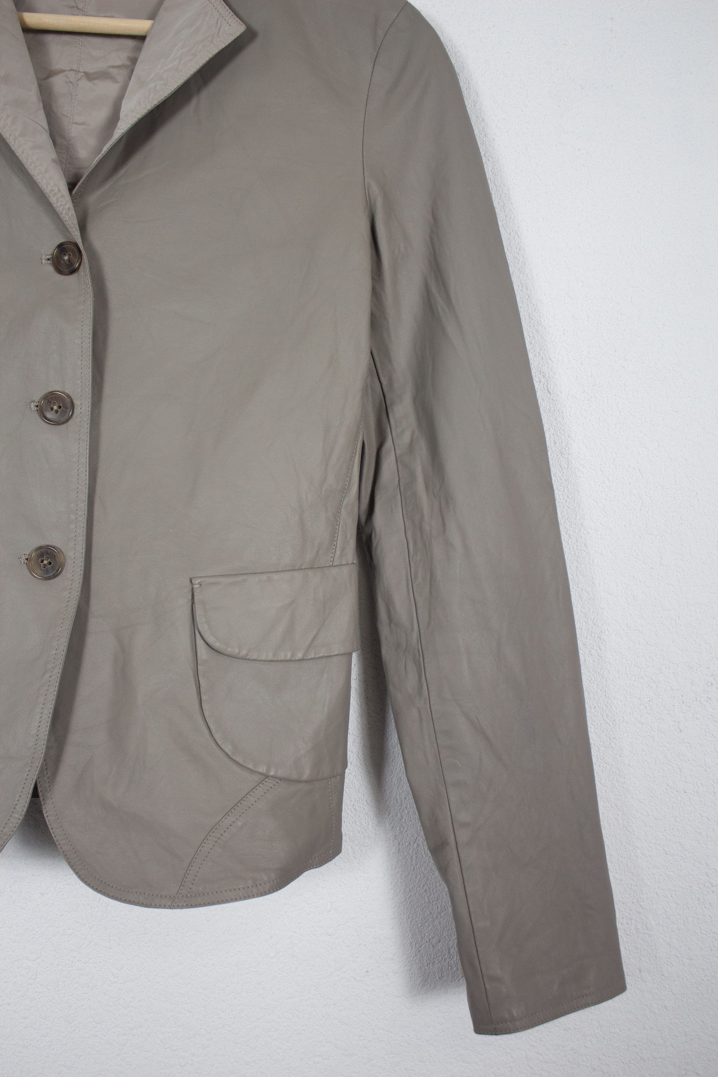 Jil Sander Jil Sander Reversible Leather-Nylon Blazer Jacket Y2K Size XXS / US 00 / IT 34 - 3 Thumbnail