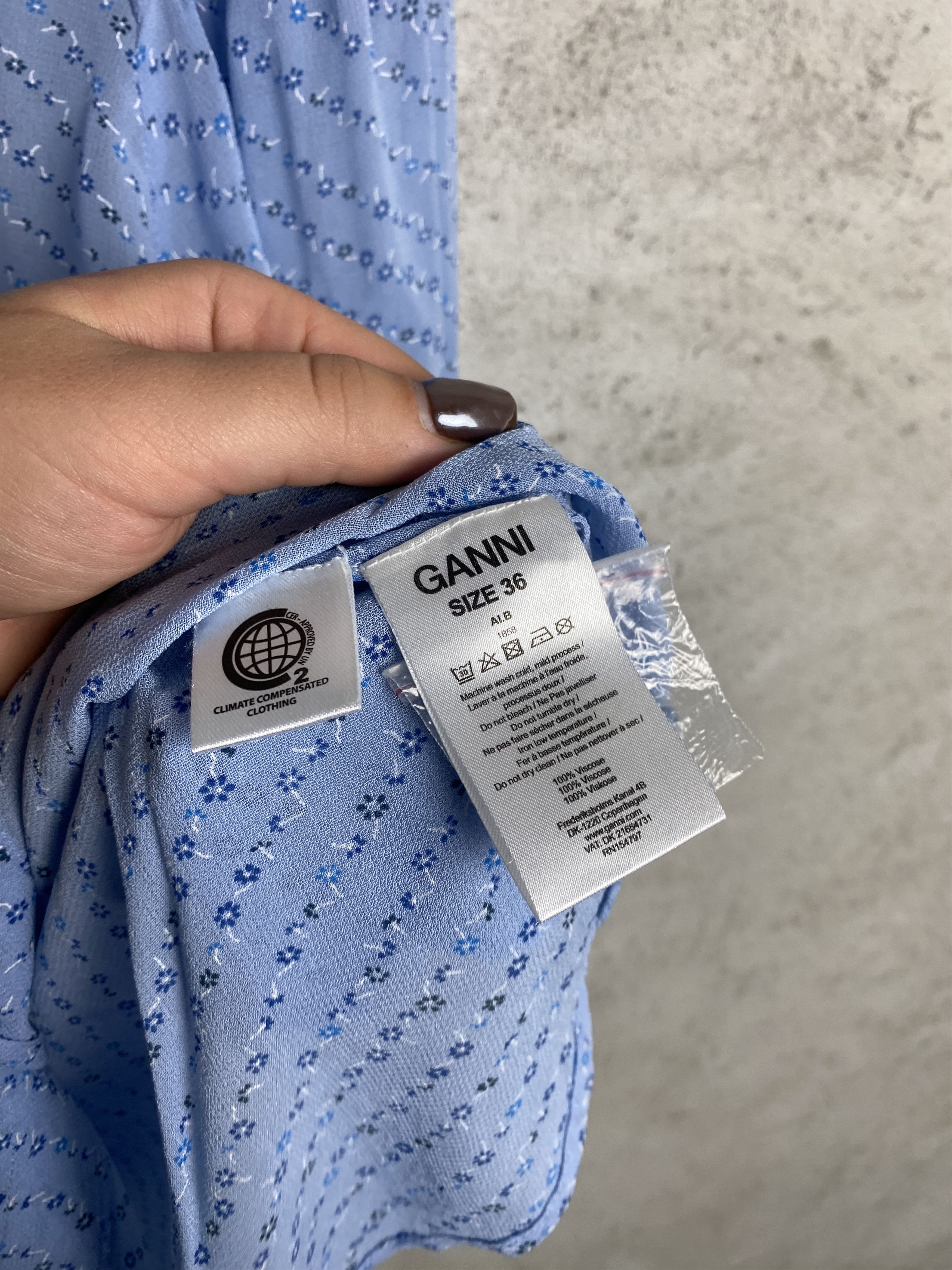 Ganni Ganni mini floral shirt button ups viscose Size XS / US 0-2 / IT 36-38 - 6 Thumbnail