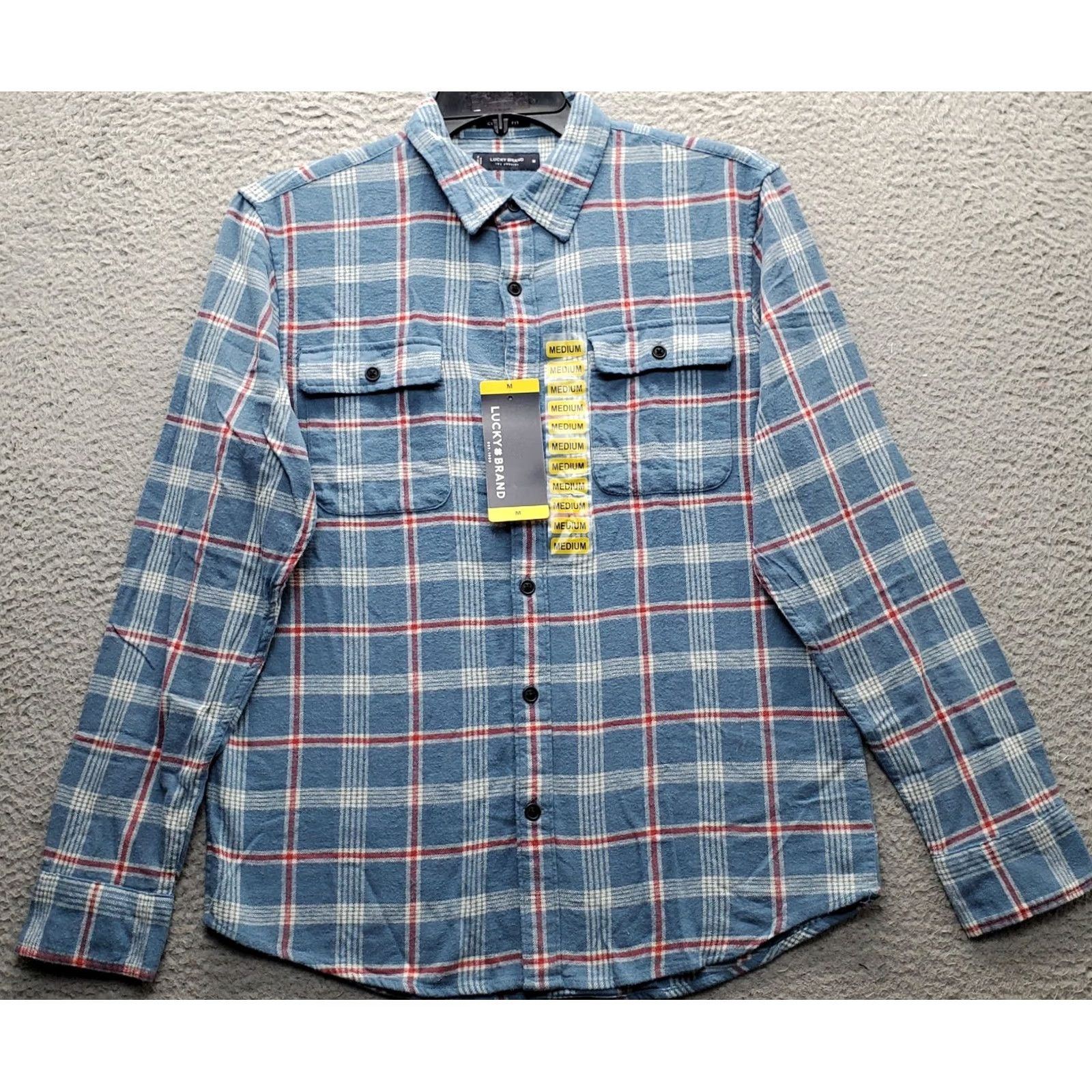 Lucky Brand Lucky Brand Flannel Shirt Mens M Multi Plaid Button-Up Collared Classic Fit Size US M / EU 48-50 / 2 - 2 Thumbnail