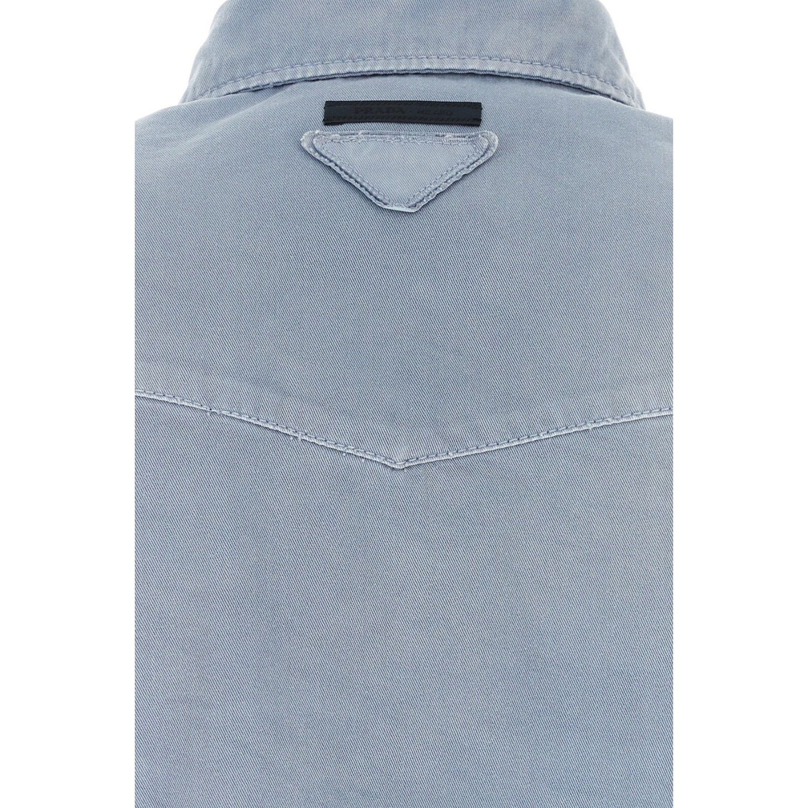 Prada PRADA Blue Shirt New & Authentic (Men's size:L;) Size US L / EU 52-54 / 3 - 3 Thumbnail