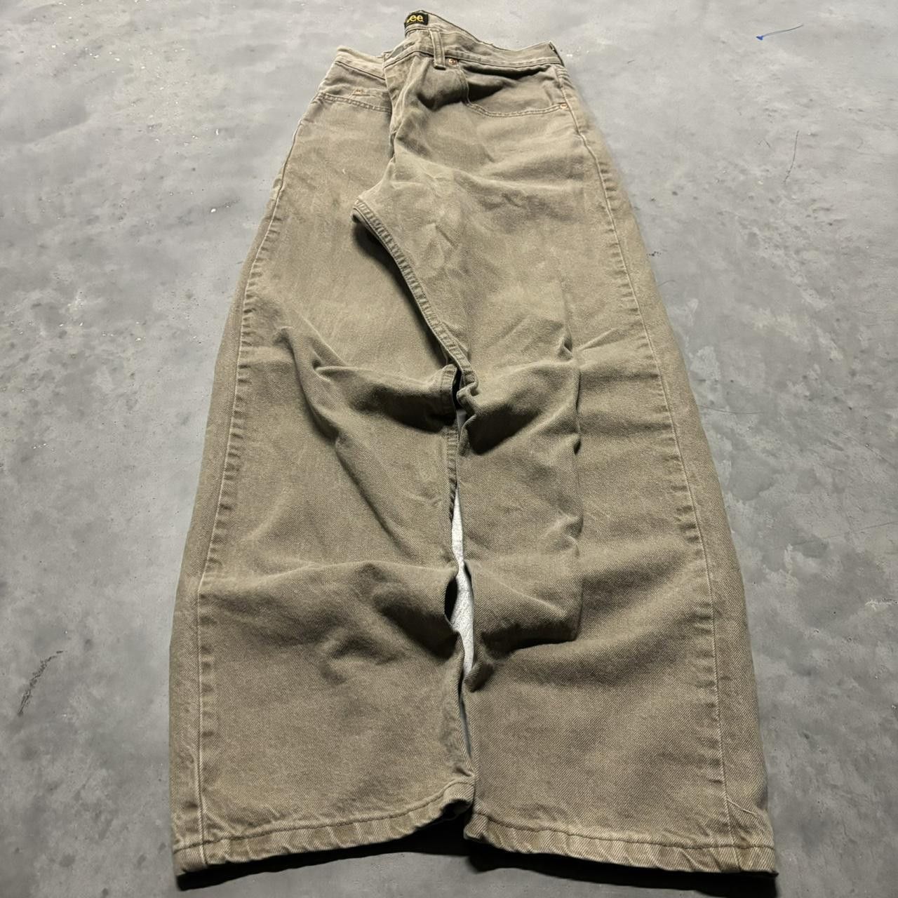 Japanese Brand × Vintage Crazy Vintage Y2K/2000s Grunge Khaki Essential Denim Jeans! Size US 34 / EU 50 - 3 Thumbnail