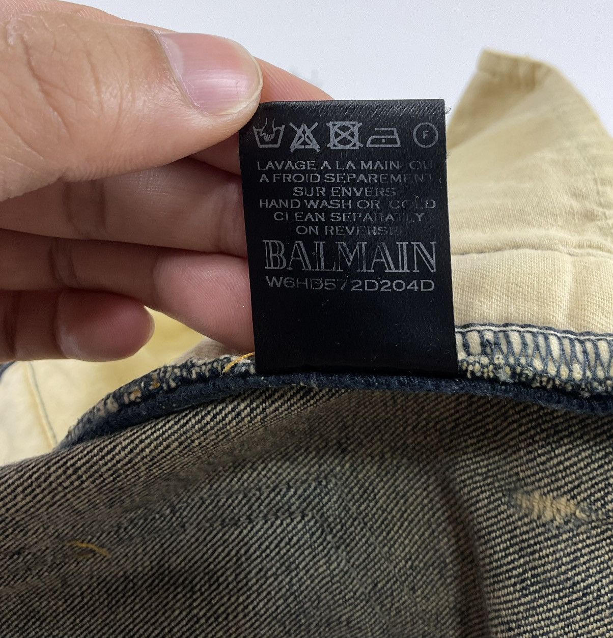 Balmain Balmain Distressed Biker Denim Size US 33 - 12 Thumbnail