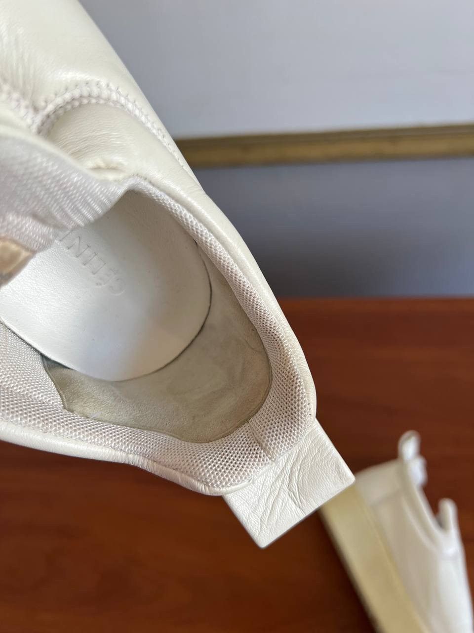 Celine CELINE BY PHOEBE PHILO WHITE LEATHER SNEAKERS SLIP-ON SZ 36 Size US 6 / IT 36 - 12 Thumbnail