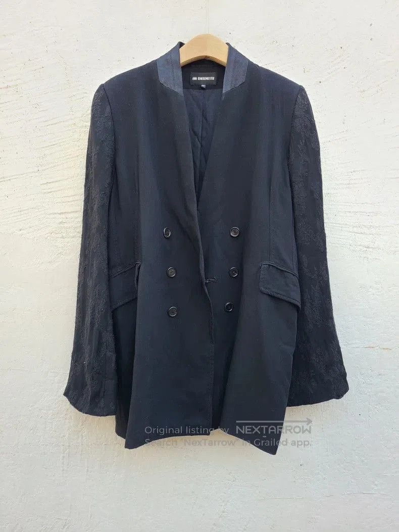 Ann Demeulemeester Ann Demeulemeester Embroidered Black Blazer . Size US S / EU 44-46 / 1 - 2 Thumbnail
