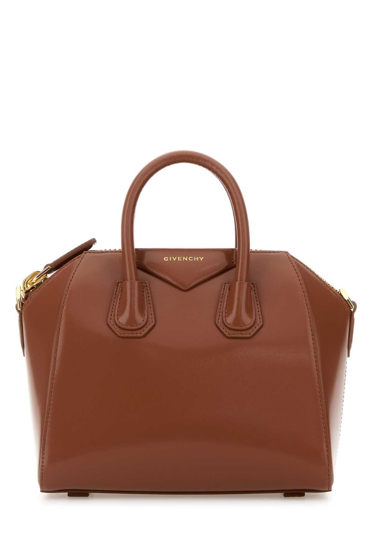 Givenchy Caramel Leather Mini Antigona Handbag Size ONE SIZE - 1 Thumbnail