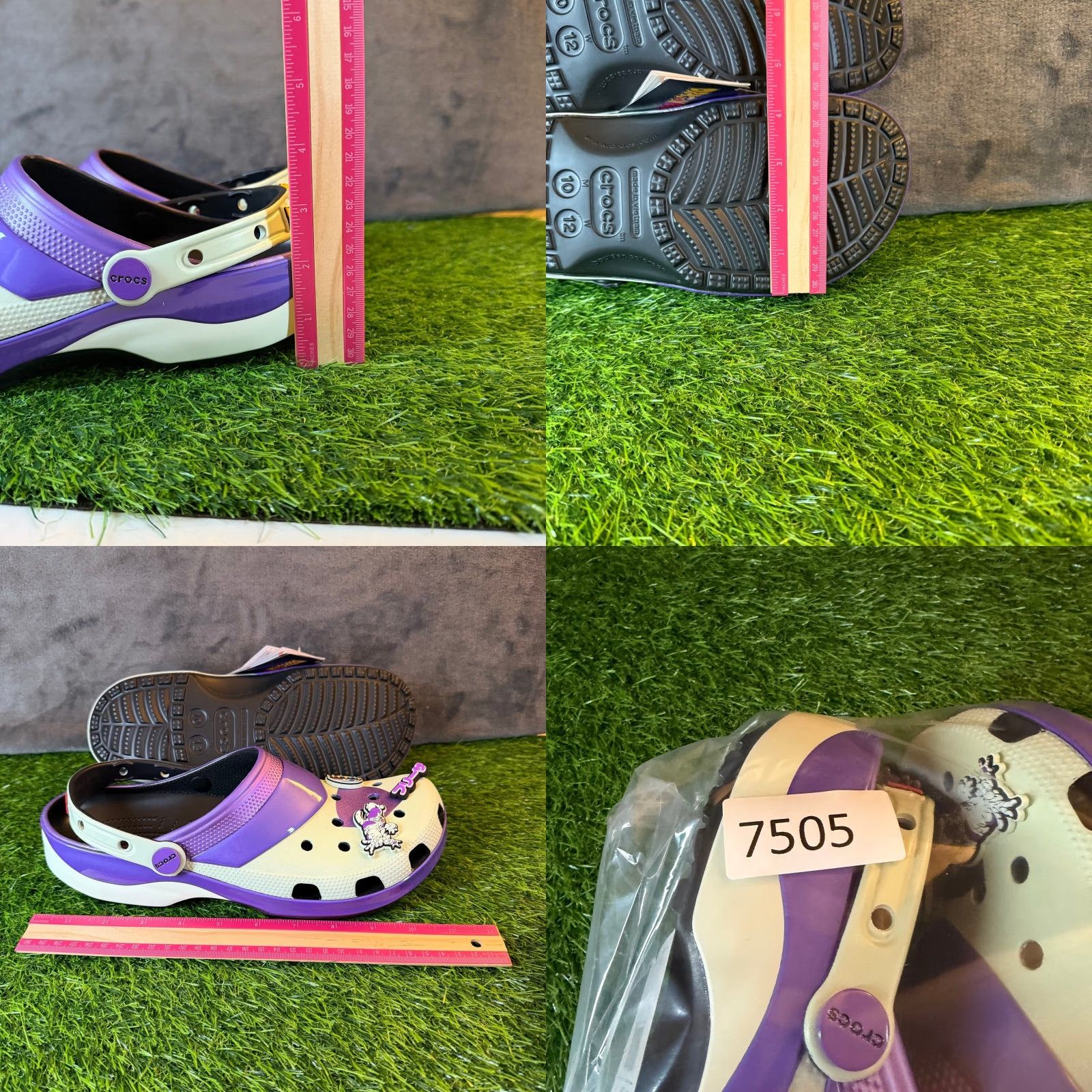 Crocs VINTAGE Dragon Ball Z Crocs Classic Clogs Purple Light Green Mens 10 Jibbitz Size US 10 / EU 43 - 8 Thumbnail