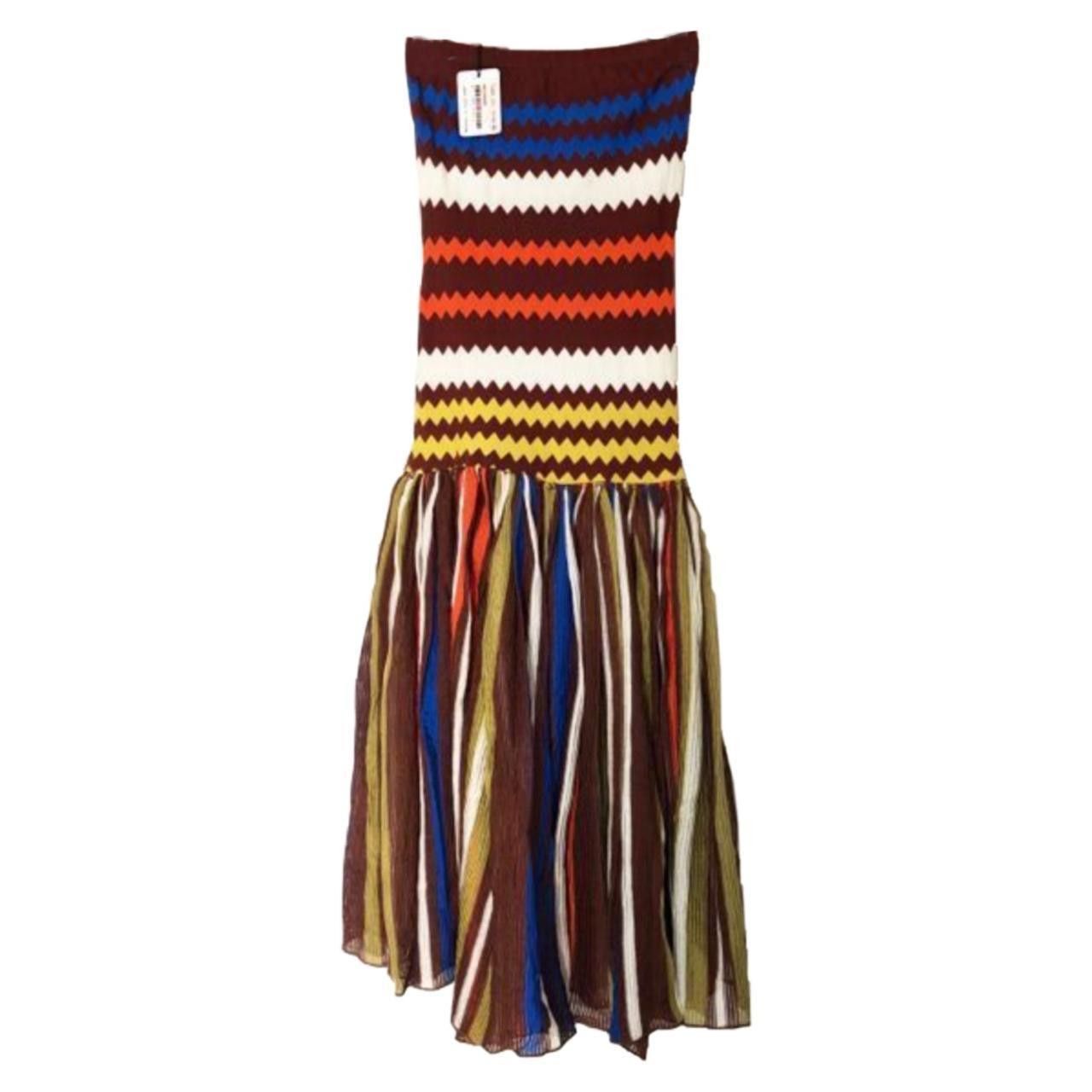 Missoni Missoni Zig Zag Tube Tulle Knit Midi Dress Size M / US 6-8 / IT 42-44 - 3 Thumbnail
