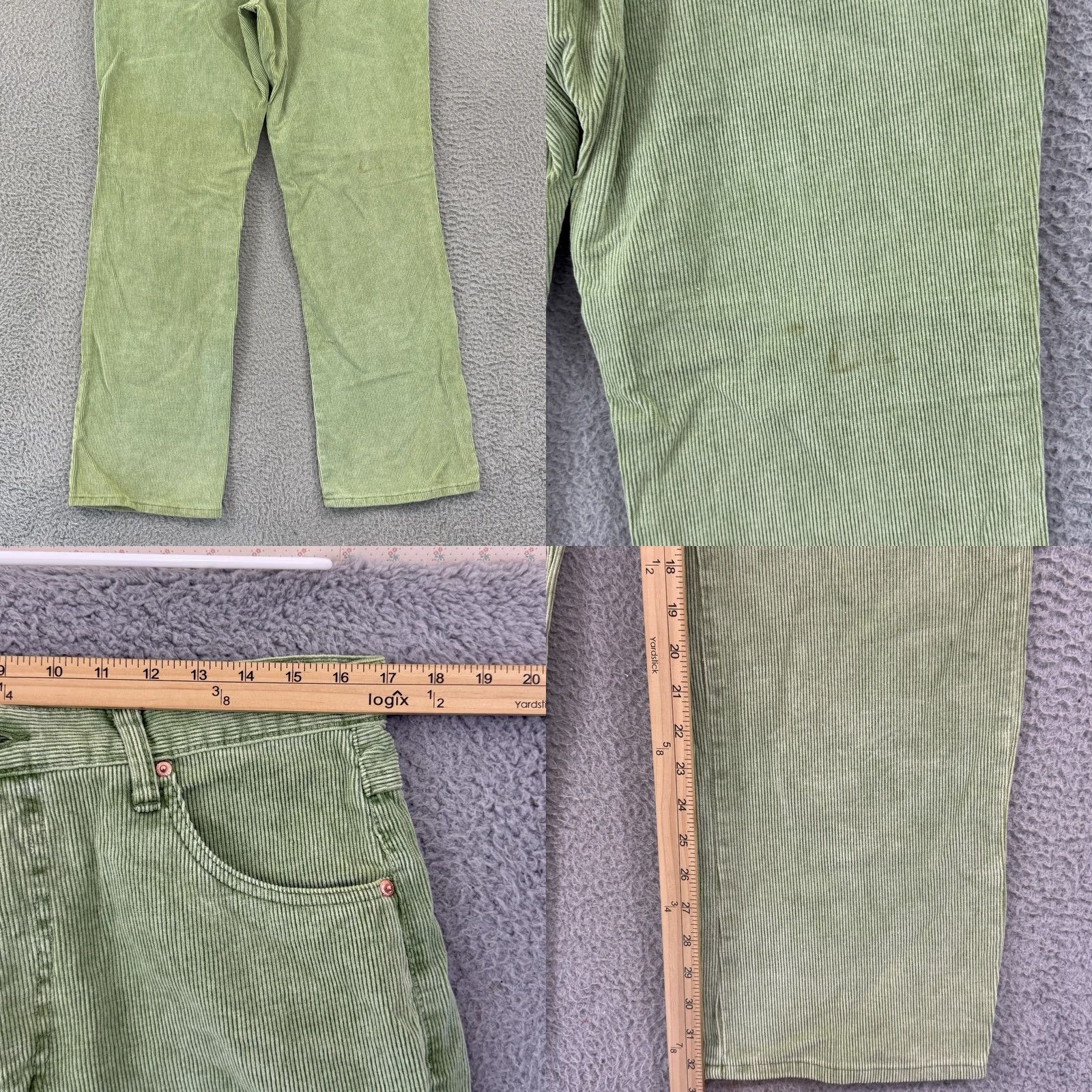 Express NWT Vintage Express Workwear Womens Pants 13/14 Green Corduroy 90s Chino Size 36" / US 14 / IT 50 - 8 Thumbnail