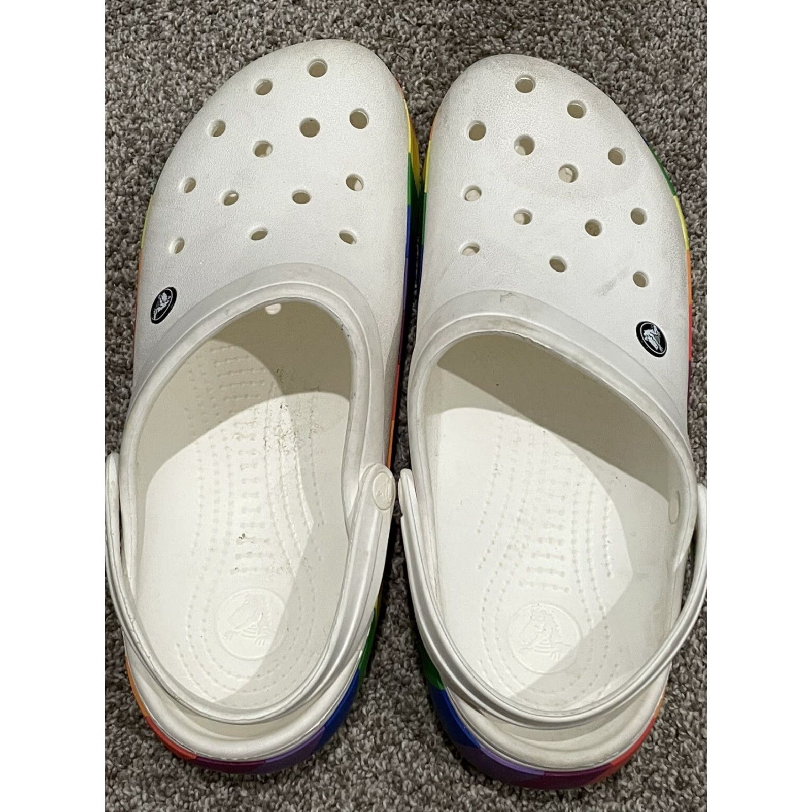 Crocs CROCS Rainbow Block Clog Mens Casual Multicolor Size 12 Size US 12 / EU 45 - 3 Thumbnail