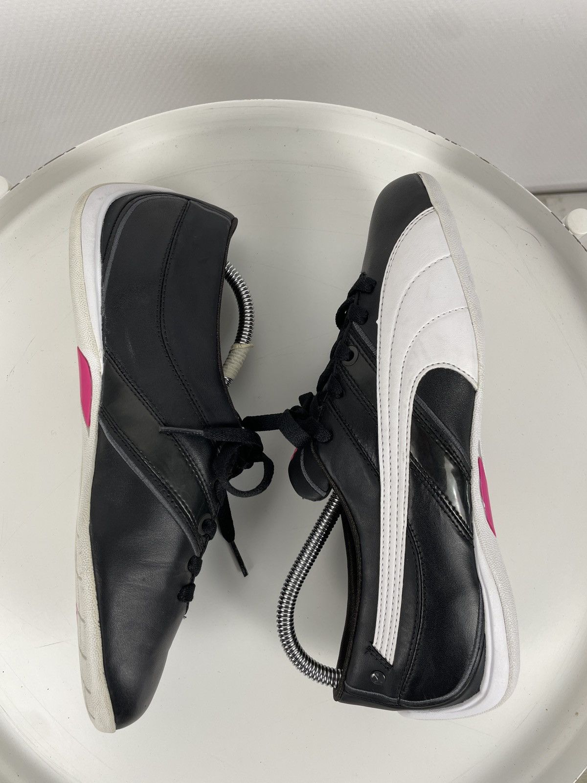 Ferrari × Puma Deatstock Rare Y2K Jet Speed Cat Leather Black Laces Low Moto Sneakers Shoes Size US 8.5 / IT 38.5 - 7 Thumbnail