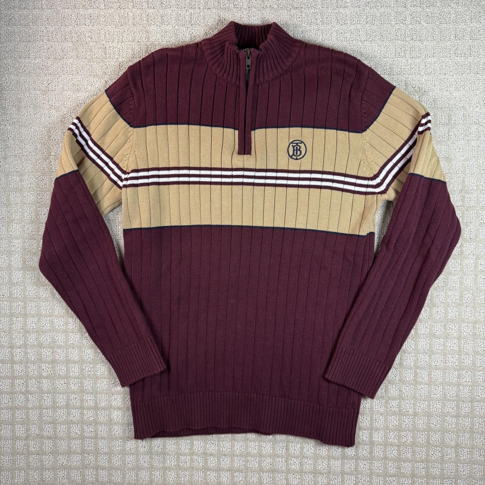 Burberry Burberry London England Quarter Zip Knit Sweater XL Size US XL / EU 56 / 4 - 1 Thumbnail