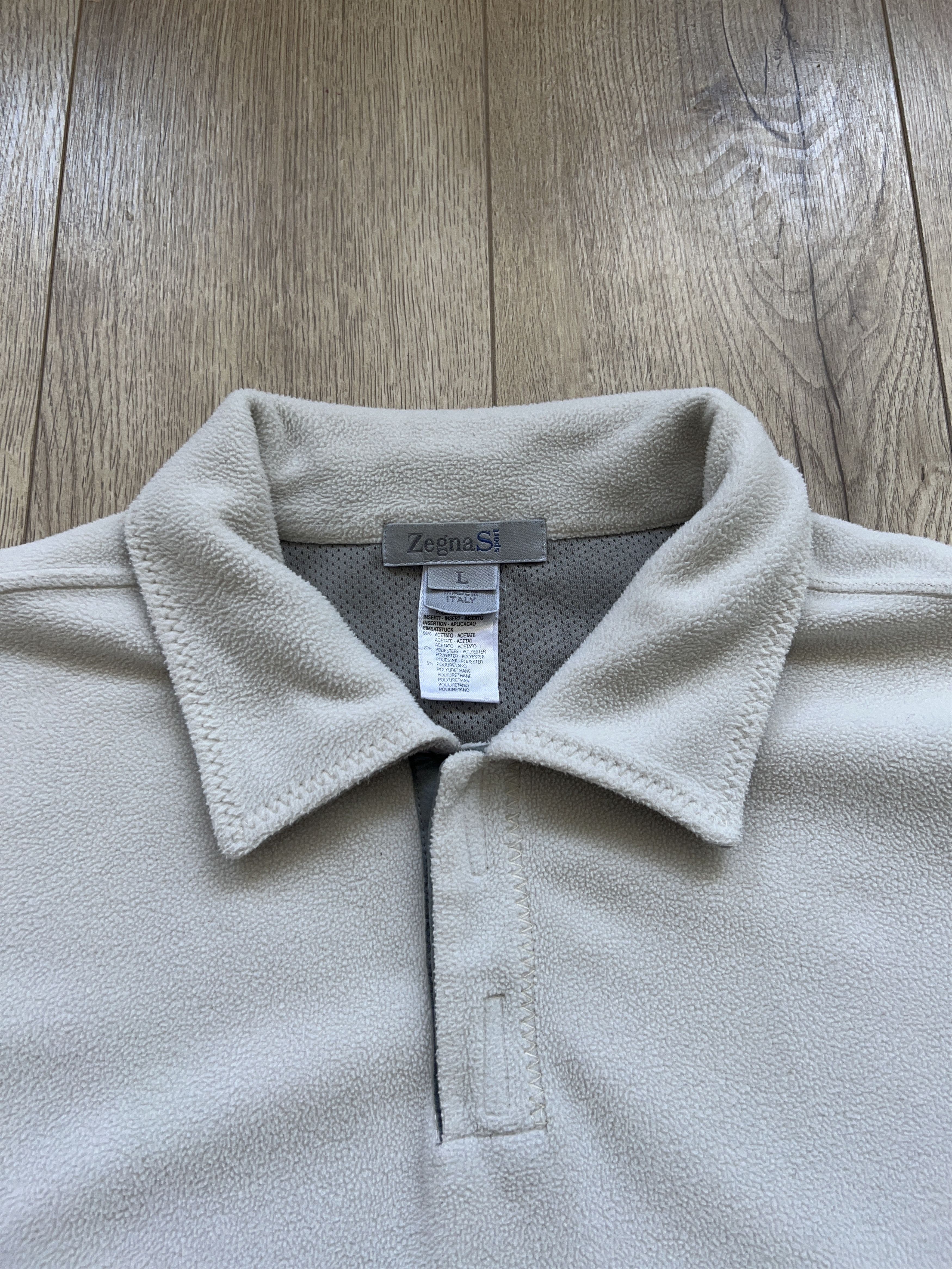 Ermenegildo Zegna Mens Fleece Polyester Polo Style Pullover Sweater Size L Size US L / EU 52-54 / 3 - 2 Thumbnail