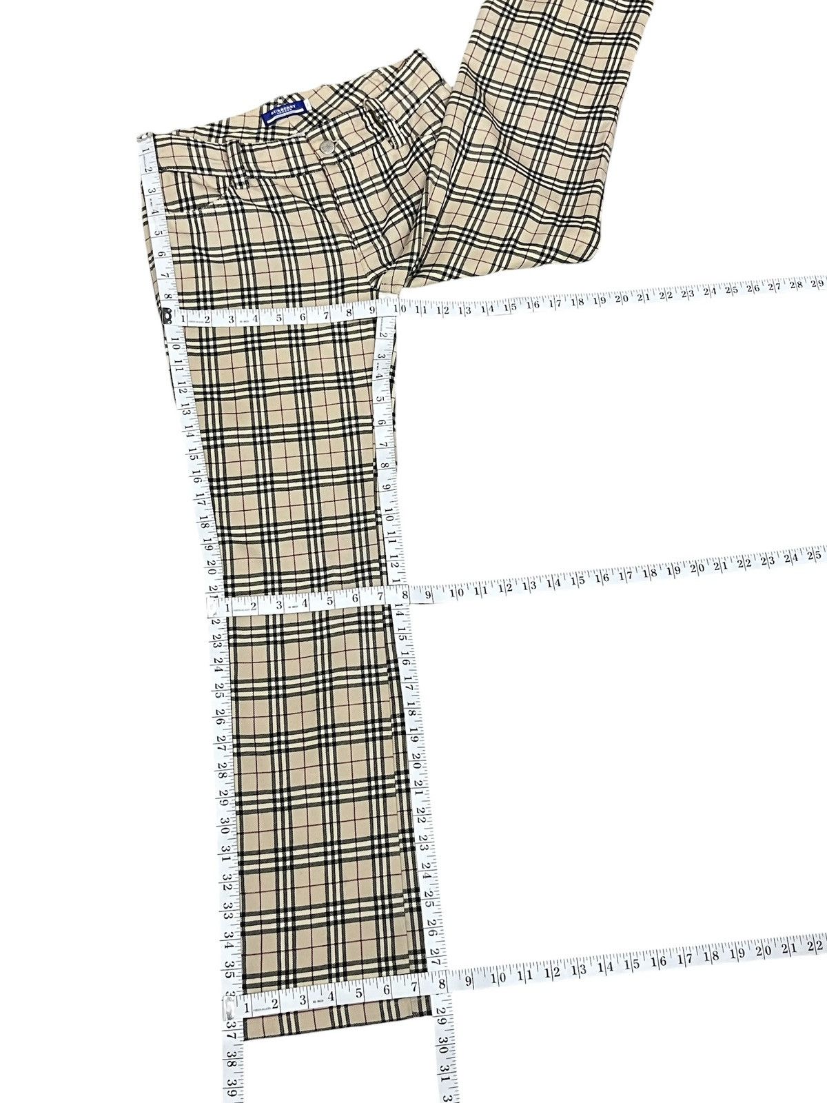 Burberry Vintage Burberry Blue Label Iconic Nova Check Wool Pants Size 27" / US 4 / IT 40 - 13 Thumbnail
