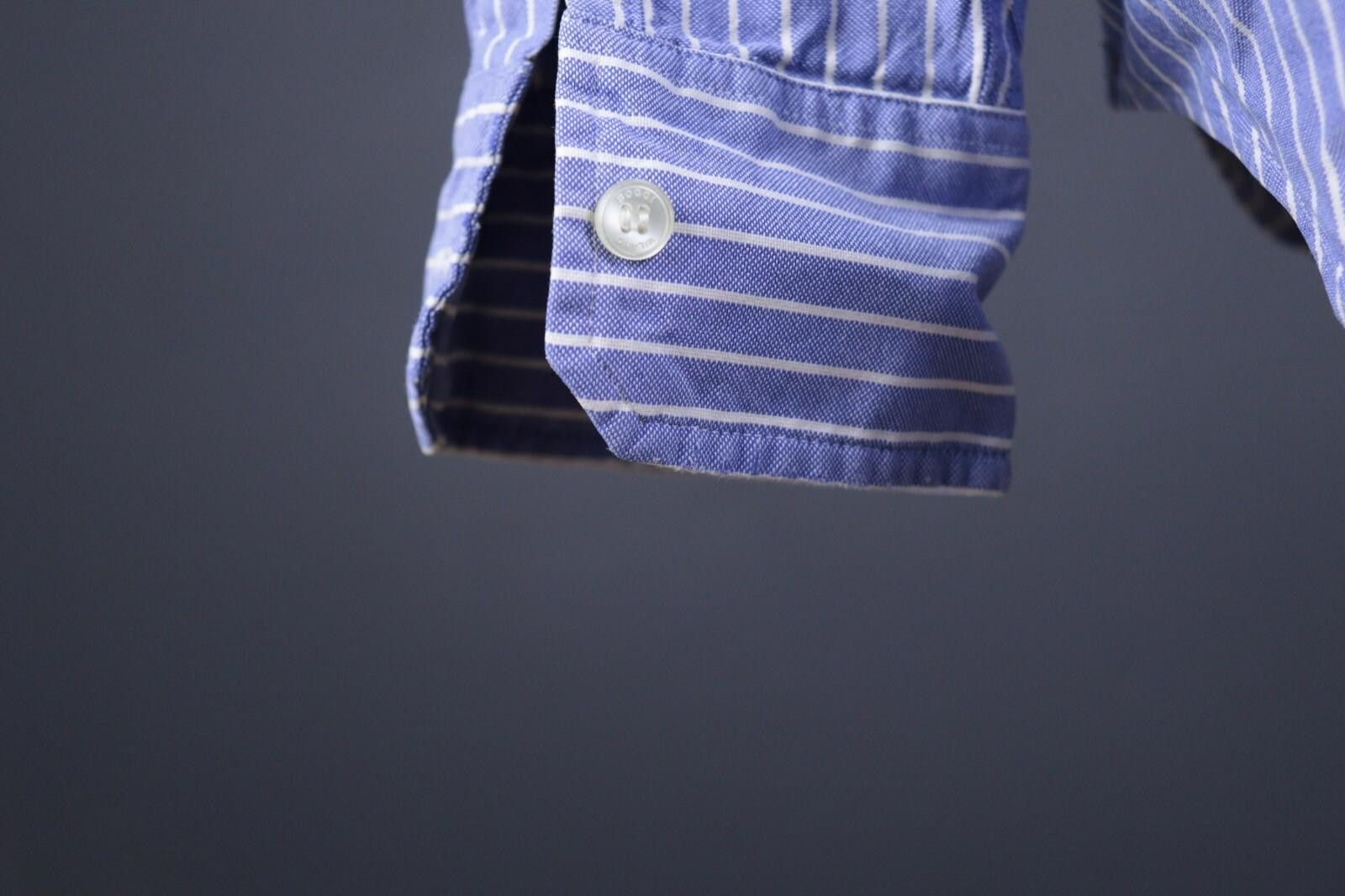 Designer Boggi Milano Doppio Ritorto Blue Stripe Shirt Size XL Size US XL / EU 56 / 4 - 10 Thumbnail