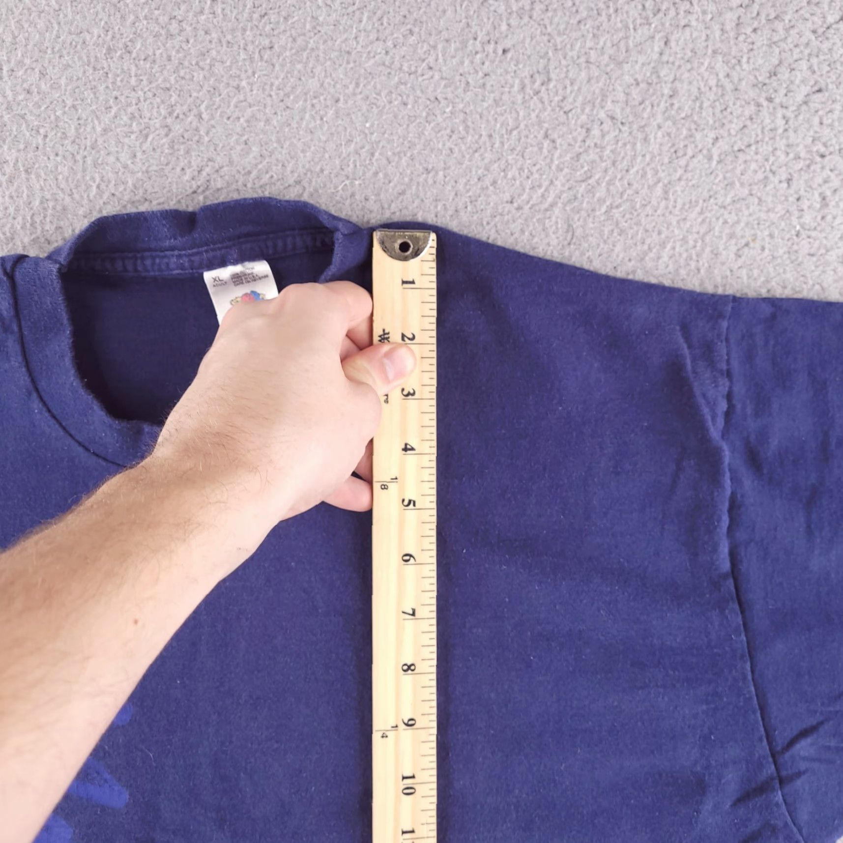 Fruit Of The Loom VINTAGE Fruit of the Loom Shirt Mens XL blue Short Sleeve Manpower USA T-Shirt Boys? Wait. Not Boys. End. Size US XL / EU 56 / 4 - 7 Thumbnail
