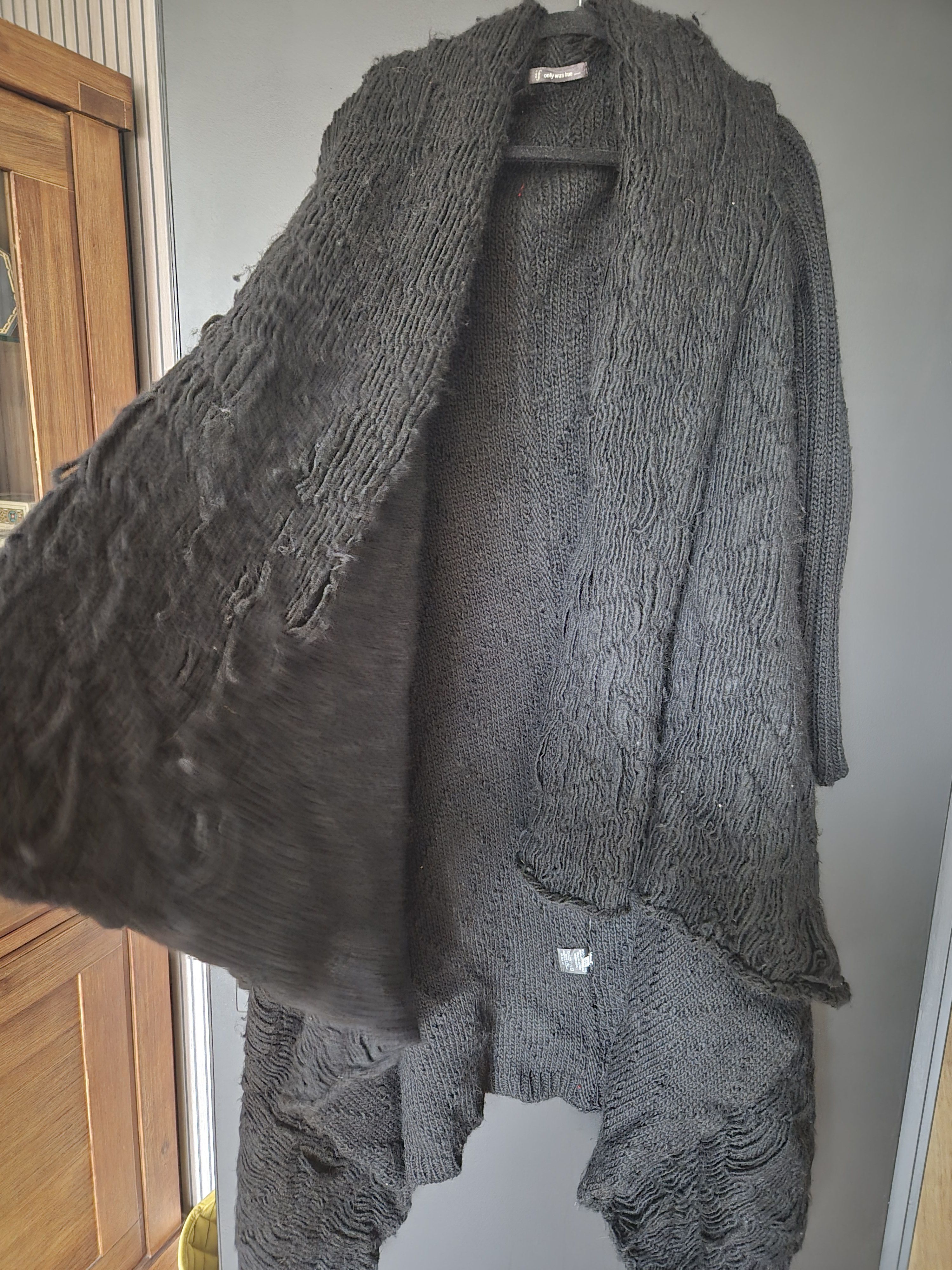 If Only Was True Avant-garde Italian designer cardigan – merino/alpaca – Size US S / EU 44-46 / 1 - 10 Thumbnail