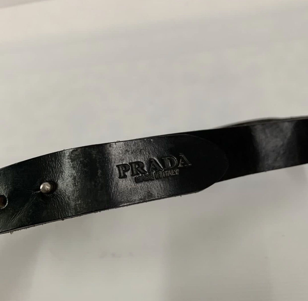 Prada Prada Leather Black Belt Size ONE SIZE - 4 Thumbnail