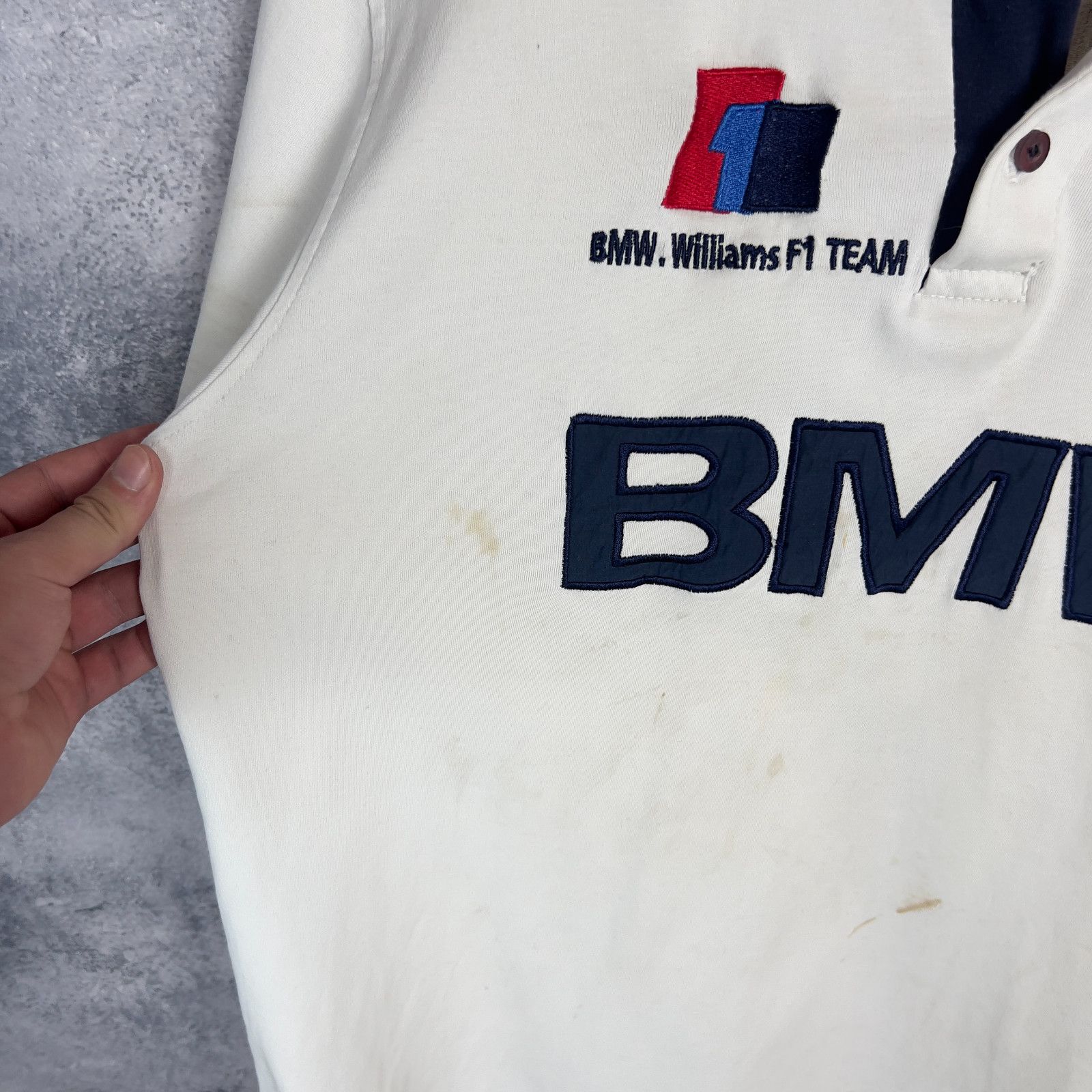 BMW Bmw Polo Shirt F1 Men's Size XXL White Cotton Short Sleeve` Size US XXL / EU 58 / 5 - 6 Thumbnail