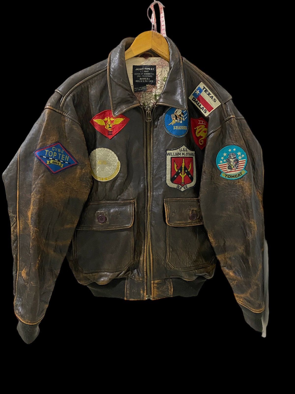 Vintage 90s Avirex Top Gun MA-1 Flight Flyers Bomber Jacket