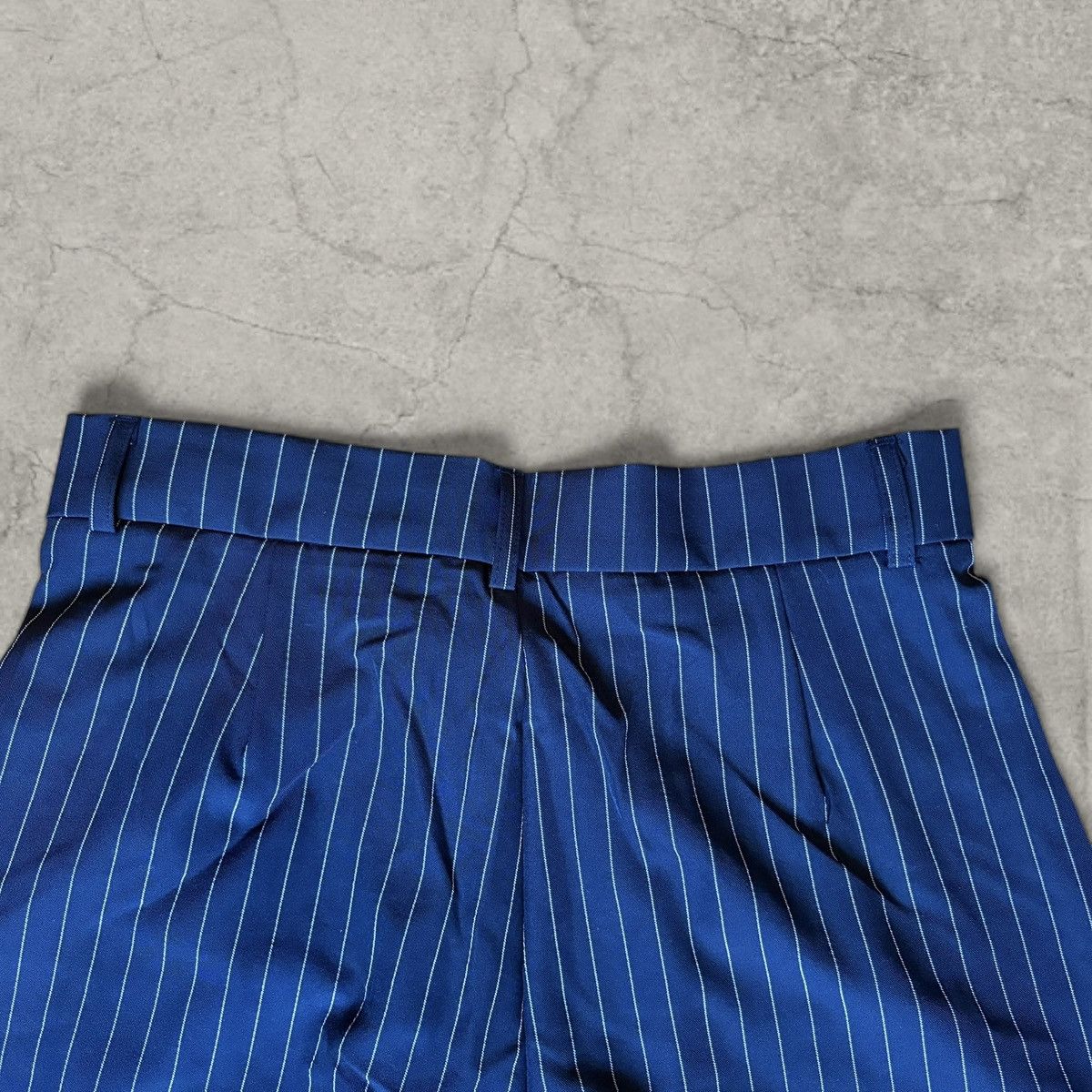 Japanese Brand Wide leg Japanese style trousers in blue pinstripe. Size L Size US 34 / EU 50 - 5 Thumbnail
