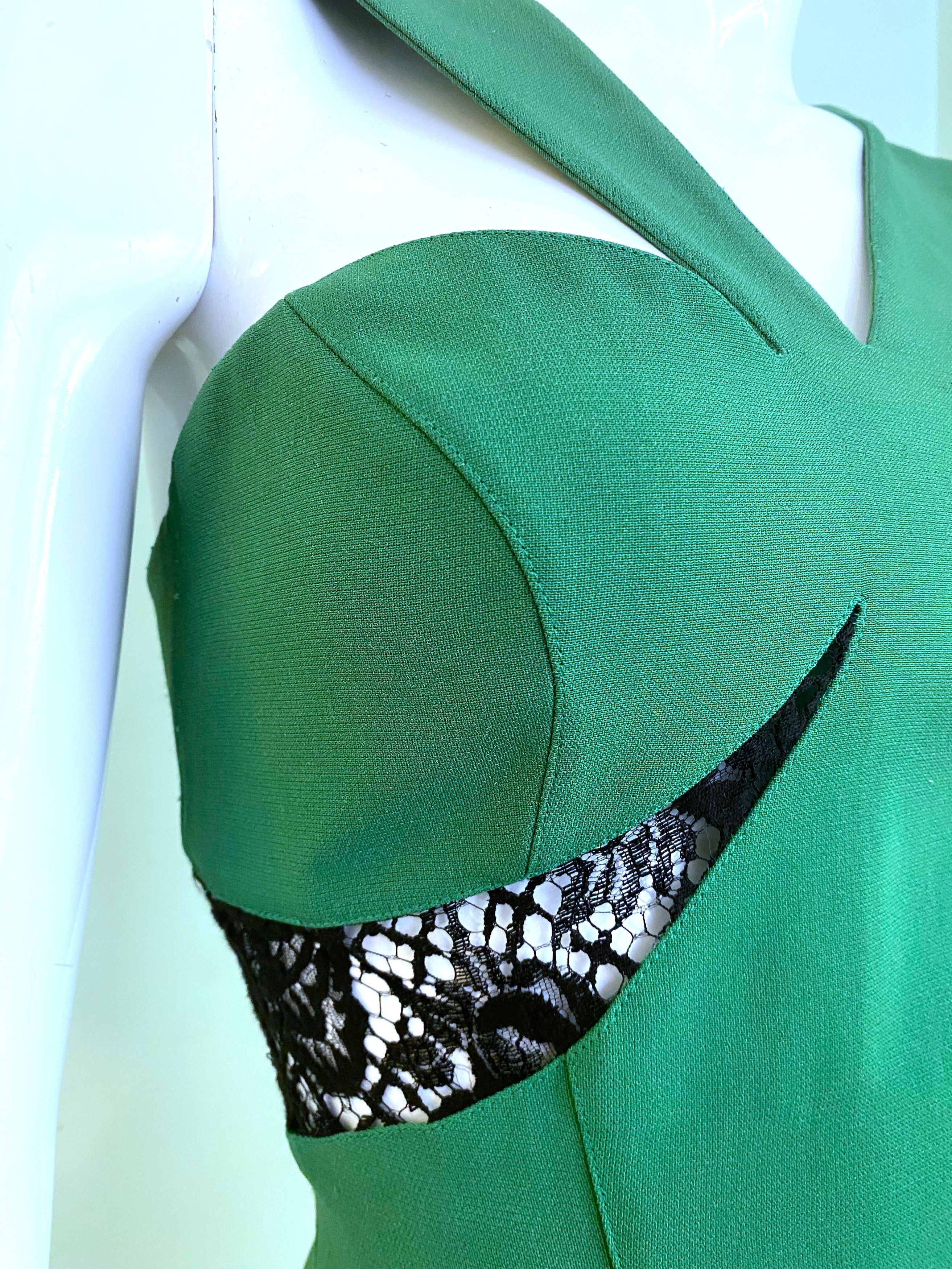 Thierry Mugler Thierry Mugler 1992 S/S Lace Crepe Demi Moore Bustier Dress Size M / US 6-8 / IT 42-44 - 5 Thumbnail
