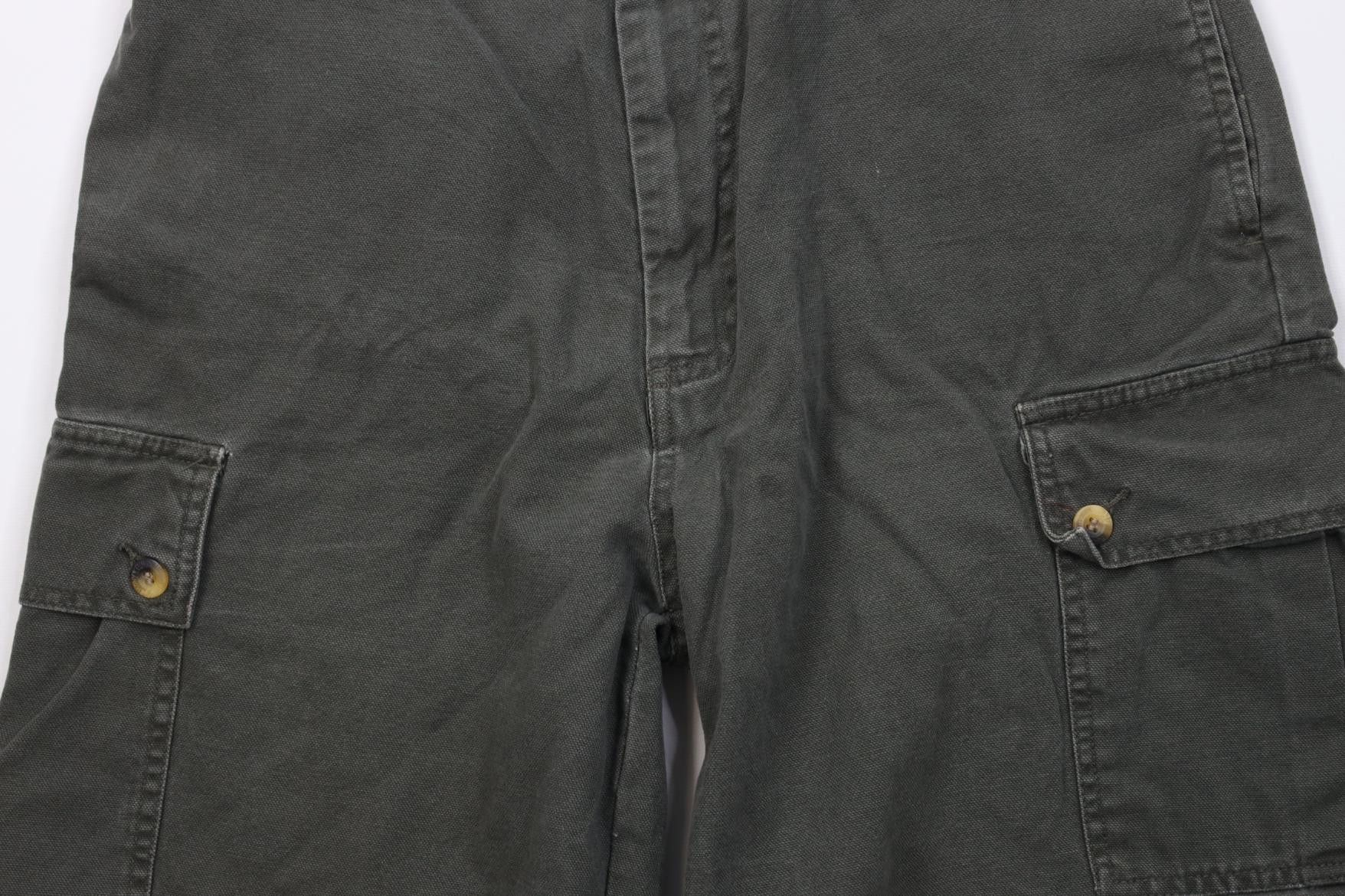 Vintage Vintage 90s Streetwear Above Knee Canvas Cargo Shorts Cotton Size US 30 / EU 46 - 3 Thumbnail