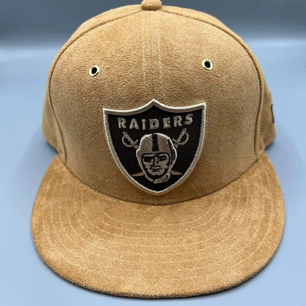 New Era Las Vegas Raiders Hat Men 7 Suede 59Fifty New Era Fitted Size ONE SIZE - 1 Thumbnail