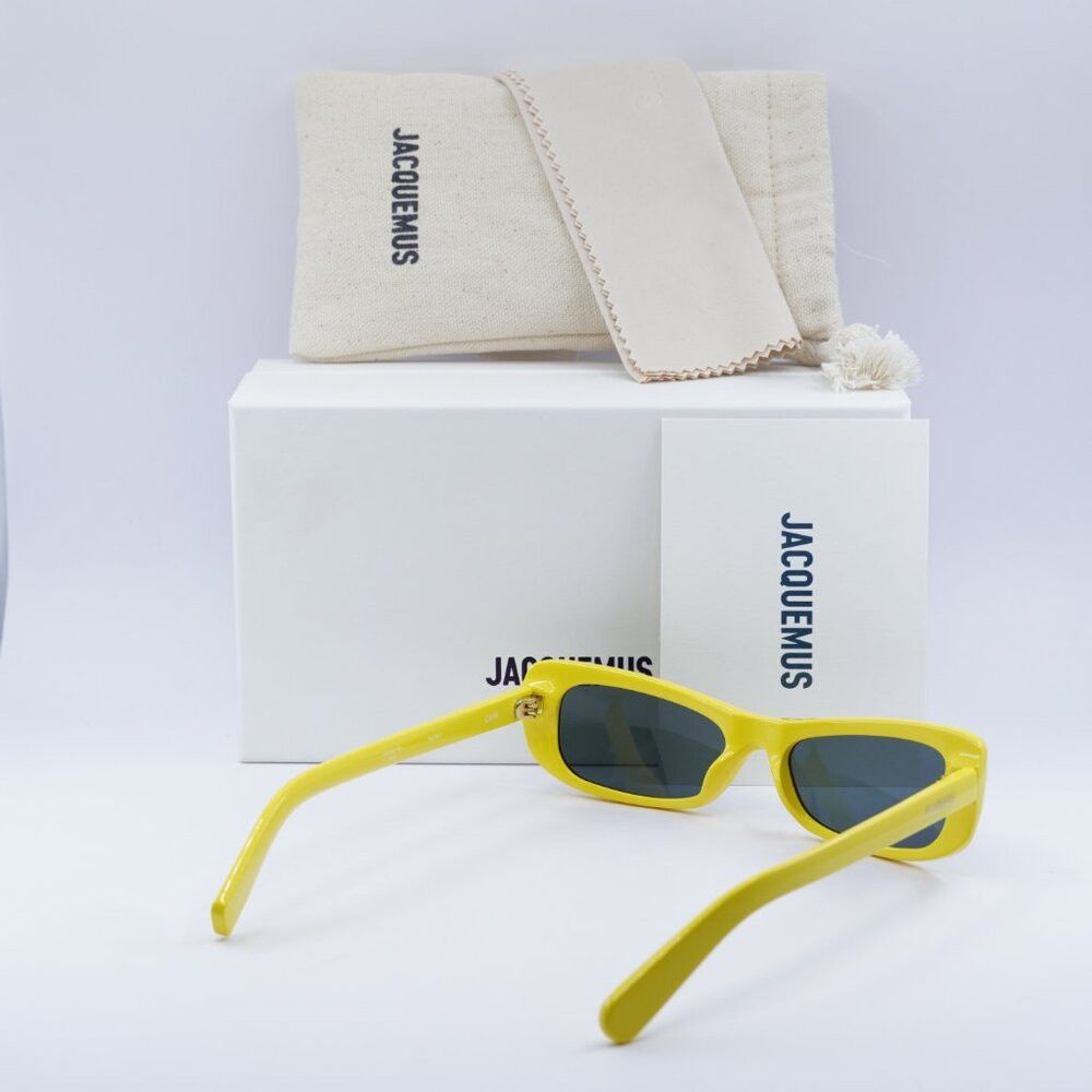 Jacquemus Jacquemus Capri Rectangular Sunglasses Yellow\Grey Size ONE SIZE - 3 Thumbnail
