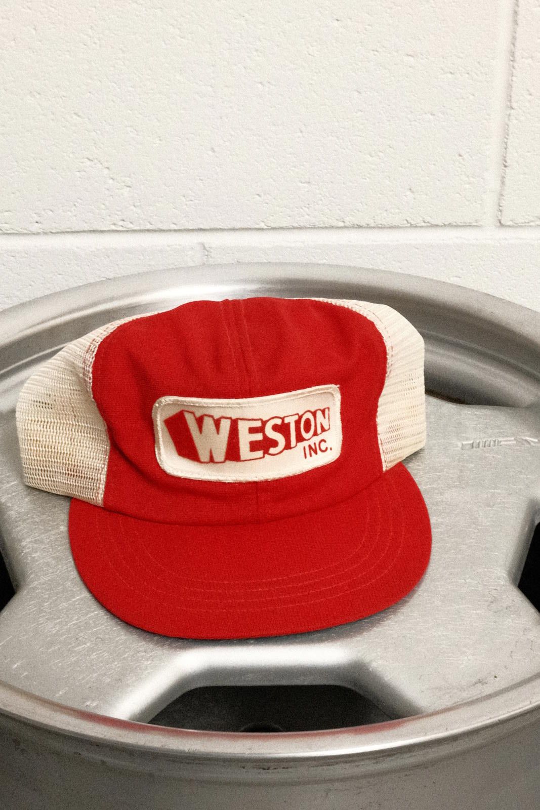 Other Vintage Red and White Weston Inc. Mesh Snapback Hat Size ONE SIZE - 1 Thumbnail