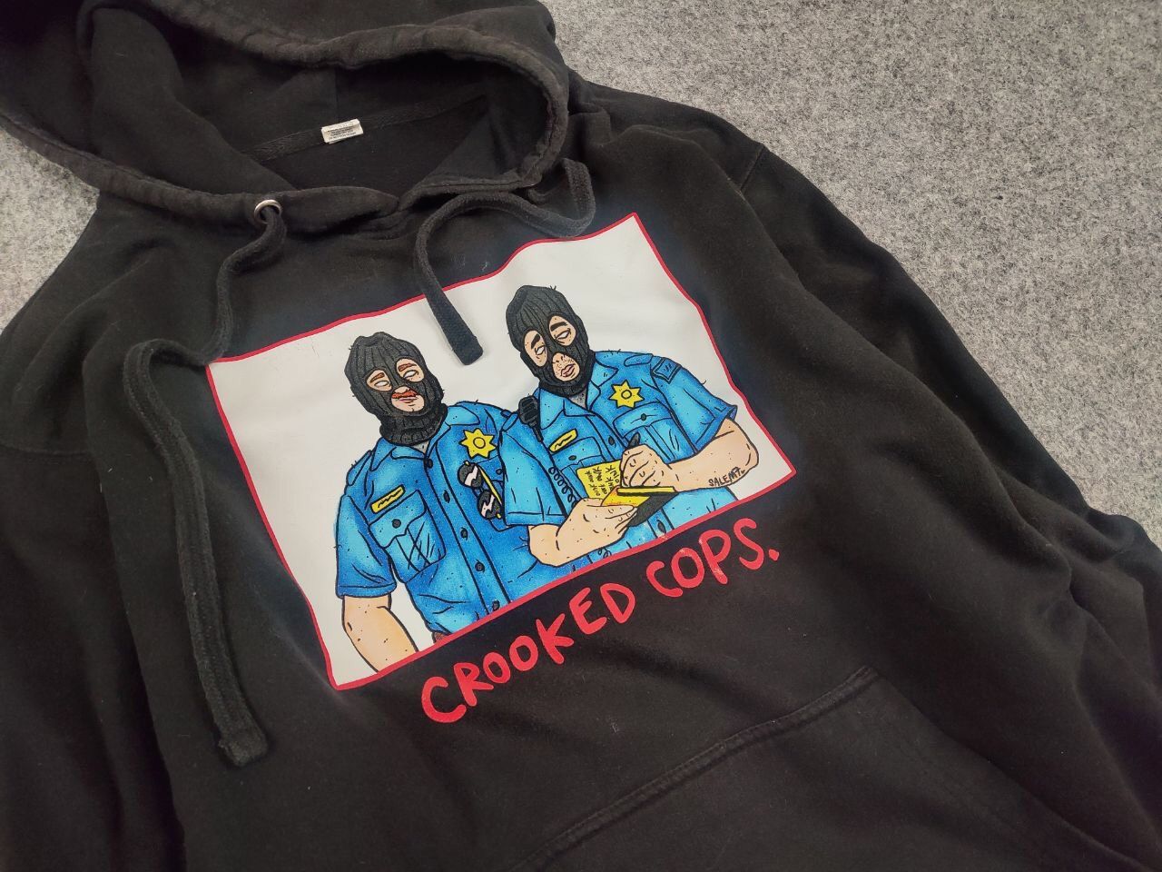 Japanese Brand Blue Tomato Salem Crooked Cops Logo Black Hoodie Size US S / EU 44-46 / 1 - 12 Thumbnail