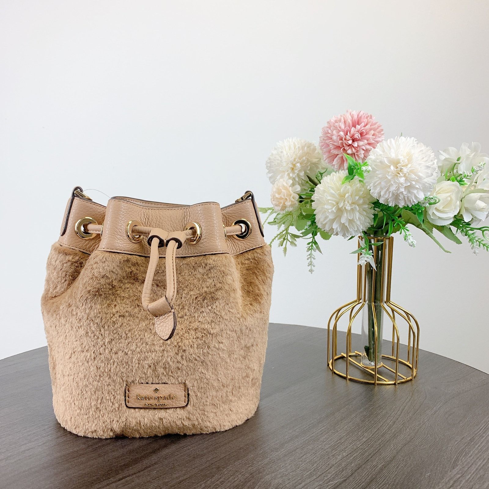 Kate Spade kate spade KI892 Rosie Faux Fur Small Bucket Bag IN Light Size ONE SIZE - 2 Thumbnail