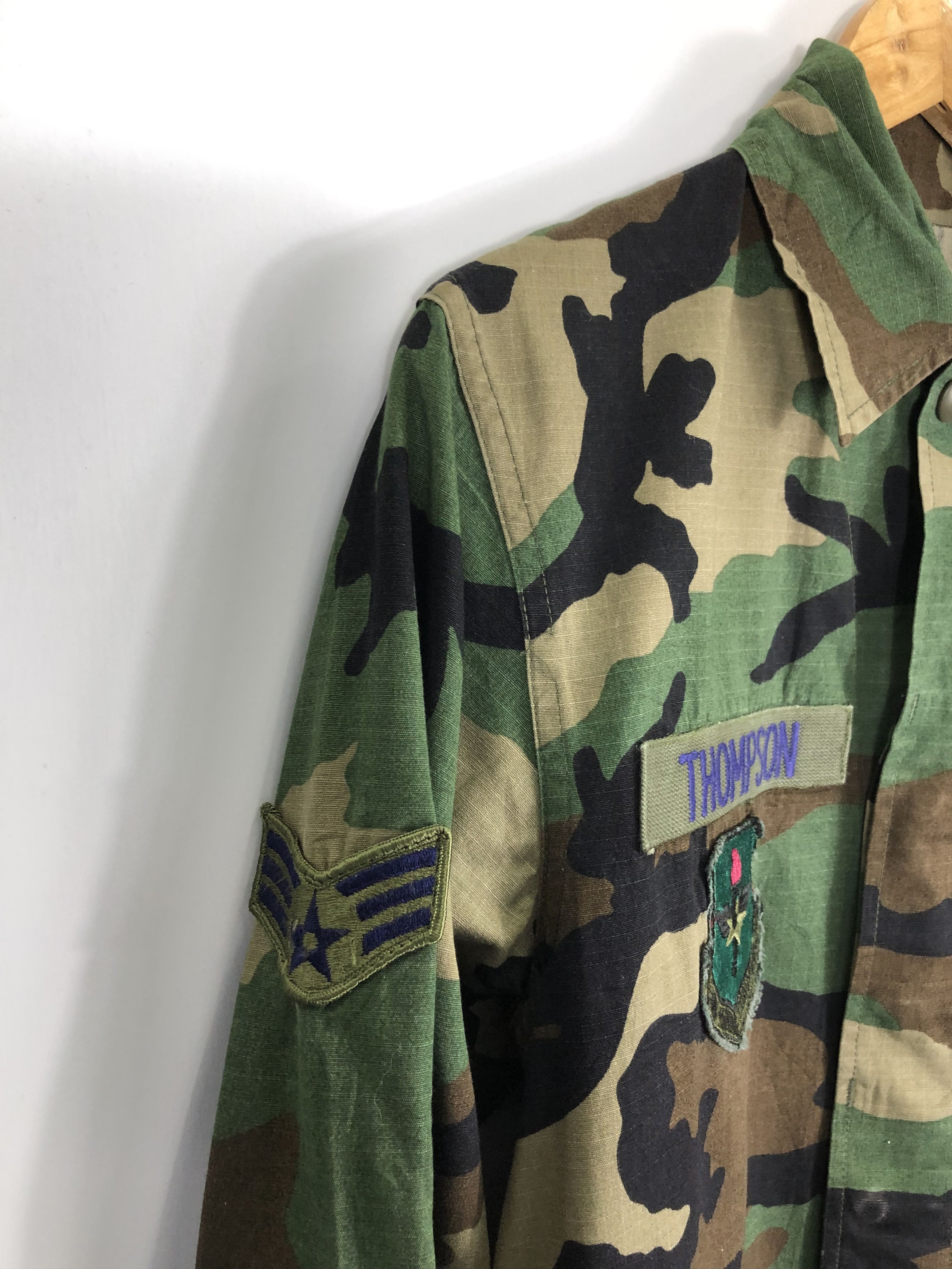 Vintage Vintage Us Air Force Camo Denim Jacket J0664 Size US M / EU 48-50 / 2 - 10 Thumbnail