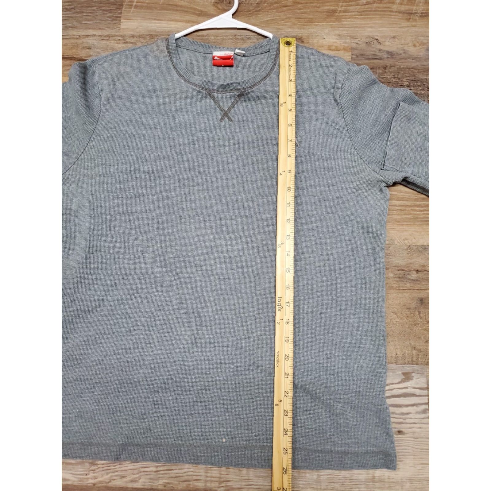 Puma Puma Shirt Mens Medium Thermal Gray Long Sleeve Crewneck Waffle Knit Solid Logo Accents Size US M / EU 48-50 / 2 - 8 Thumbnail