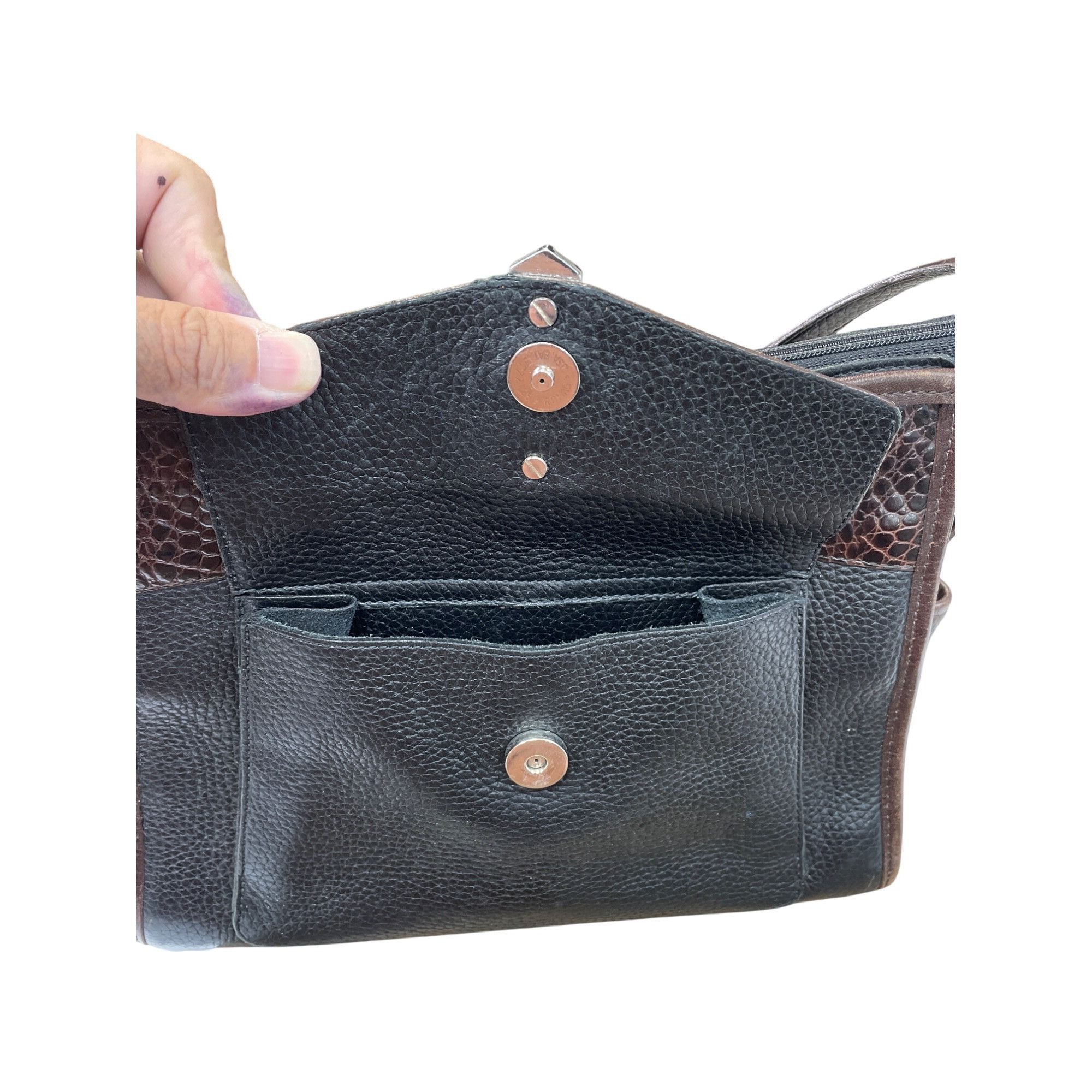 Brighton Brighton Womens Brown Leather Shoulder Handbag SKU 8962 Size ONE SIZE - 16 Thumbnail